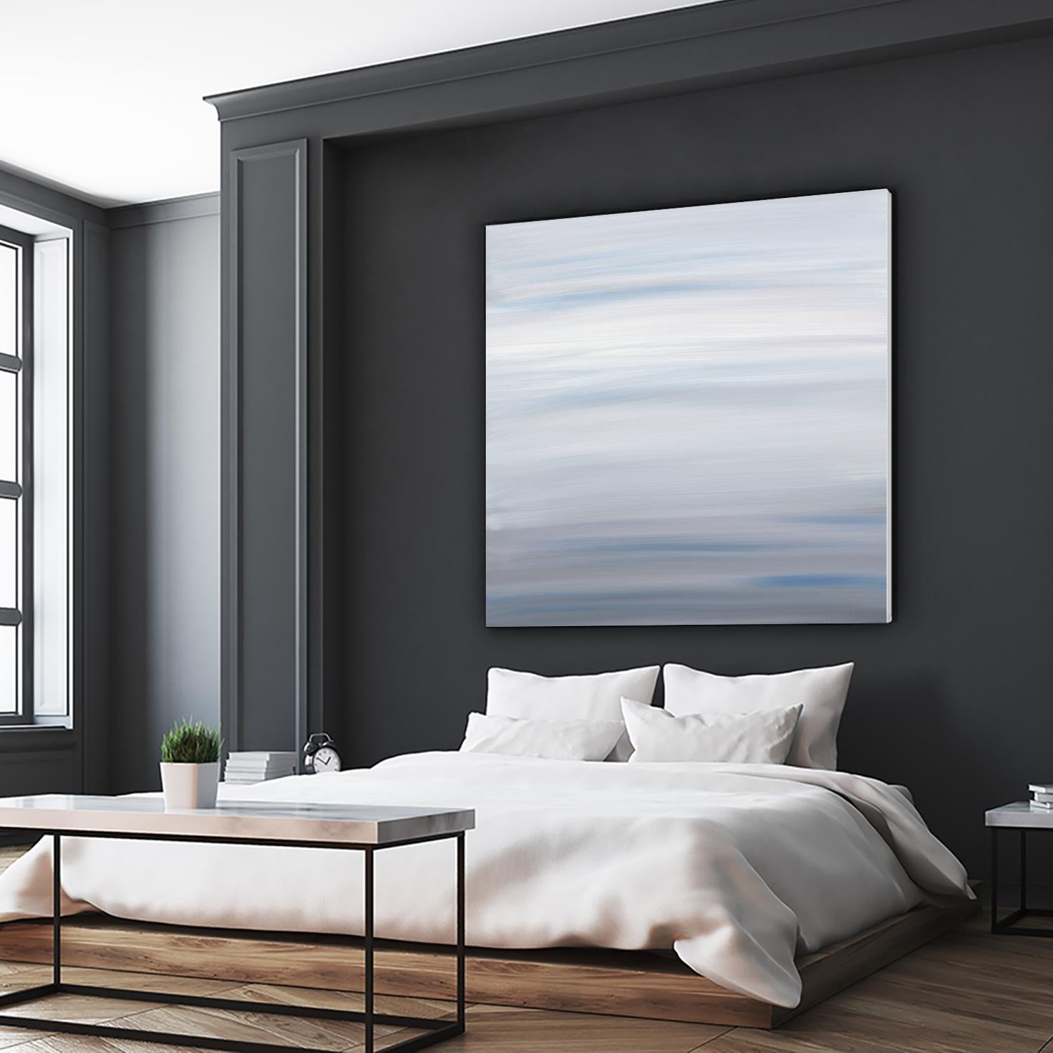 Blue Stripes by Corrie LaVelle on GIANT ART - white abstract