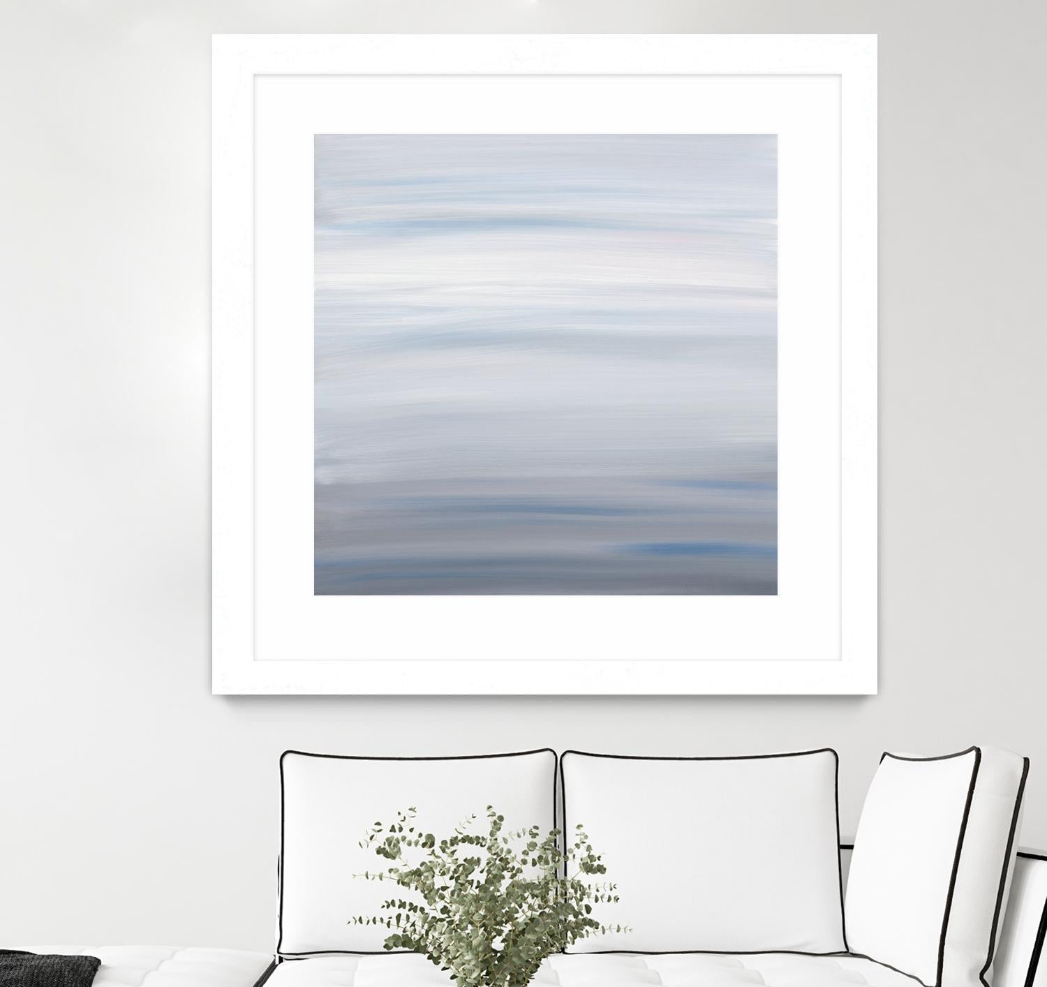 Blue Stripes by Corrie LaVelle on GIANT ART - white abstract