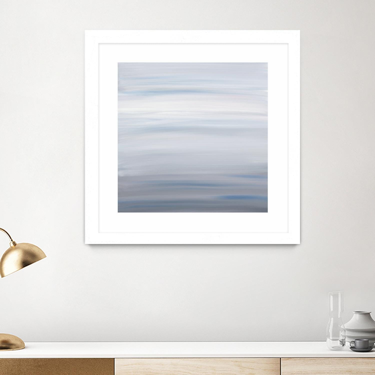 Blue Stripes by Corrie LaVelle on GIANT ART - white abstract