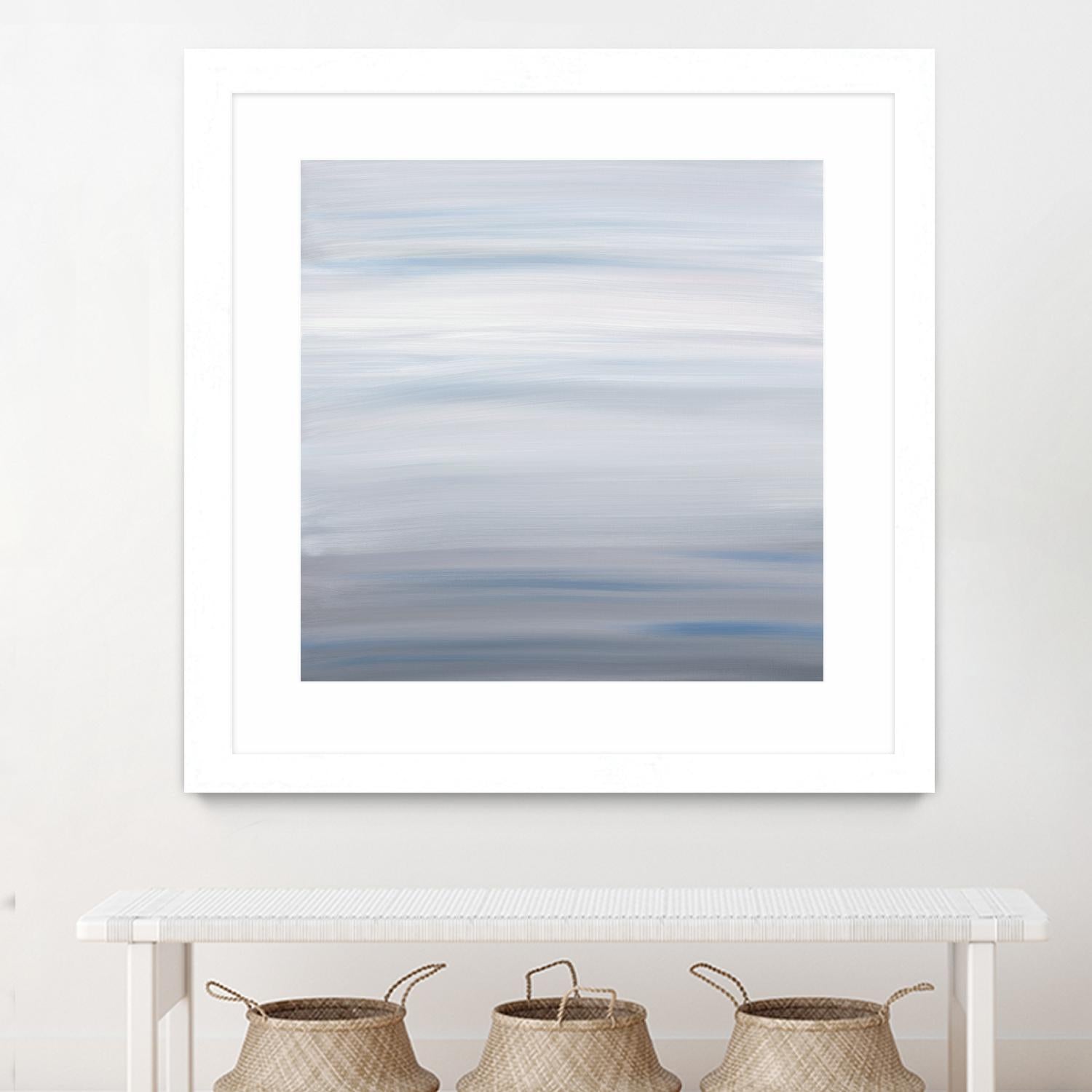 Blue Stripes by Corrie LaVelle on GIANT ART - white abstract