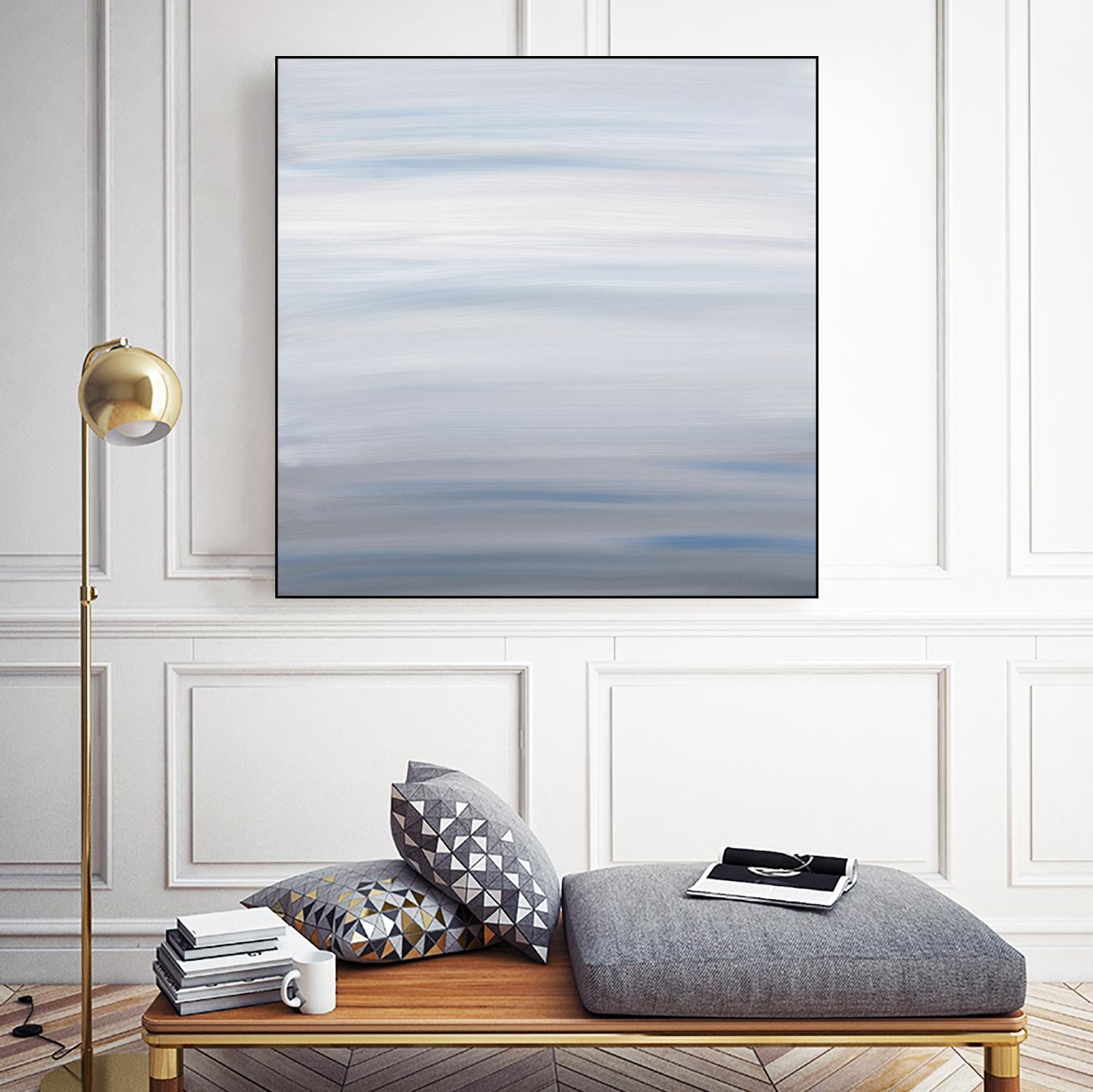 Blue Stripes by Corrie LaVelle on GIANT ART - white abstract
