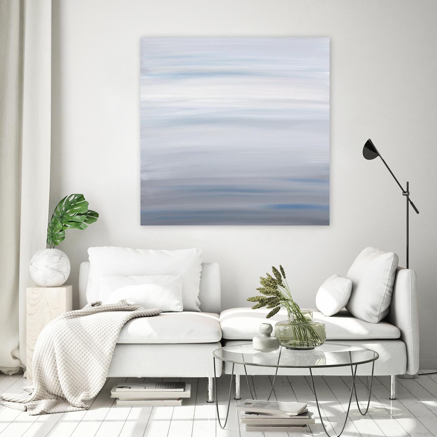 Blue Stripes by Corrie LaVelle on GIANT ART - white abstract