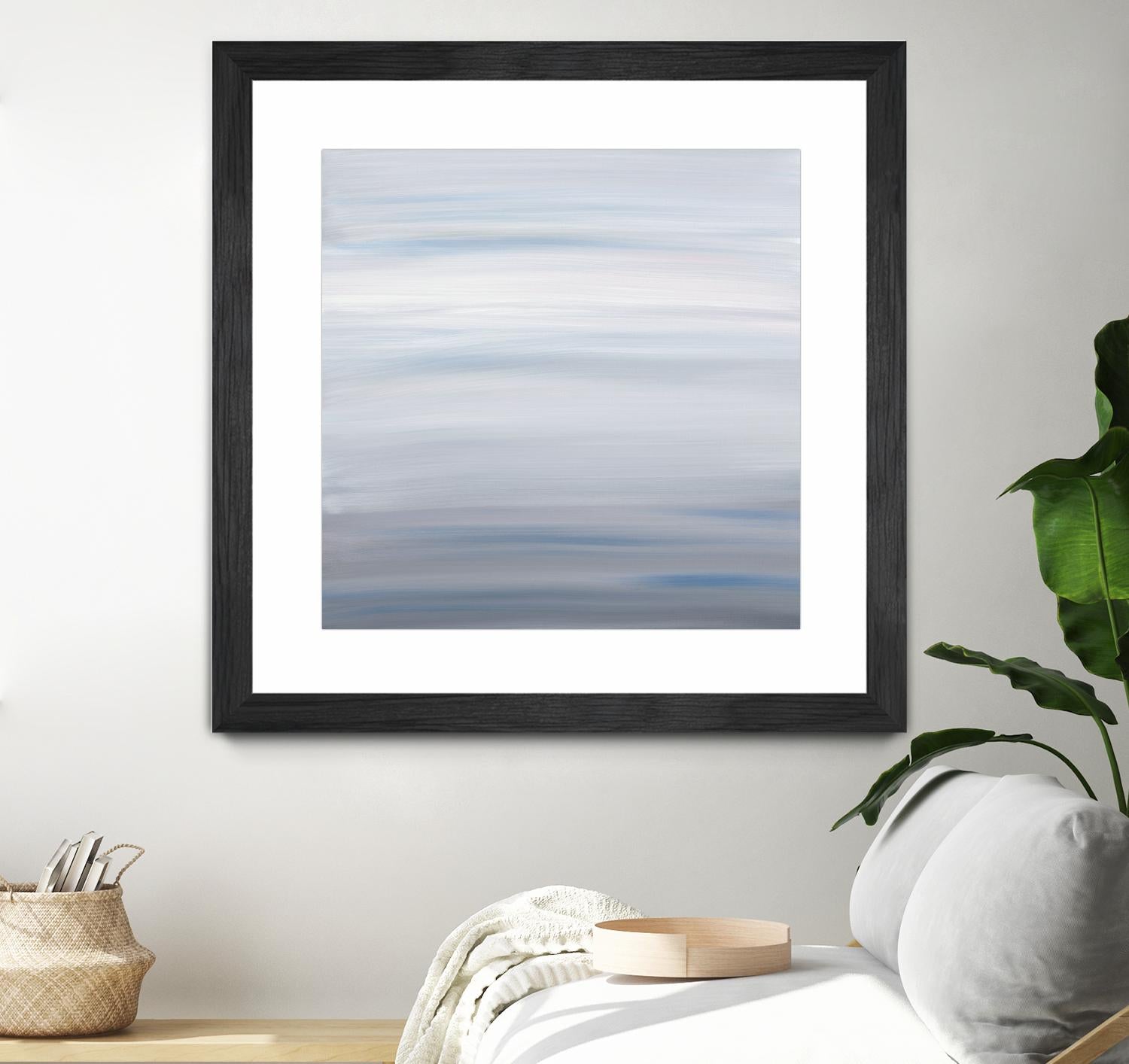 Blue Stripes by Corrie LaVelle on GIANT ART - white abstract
