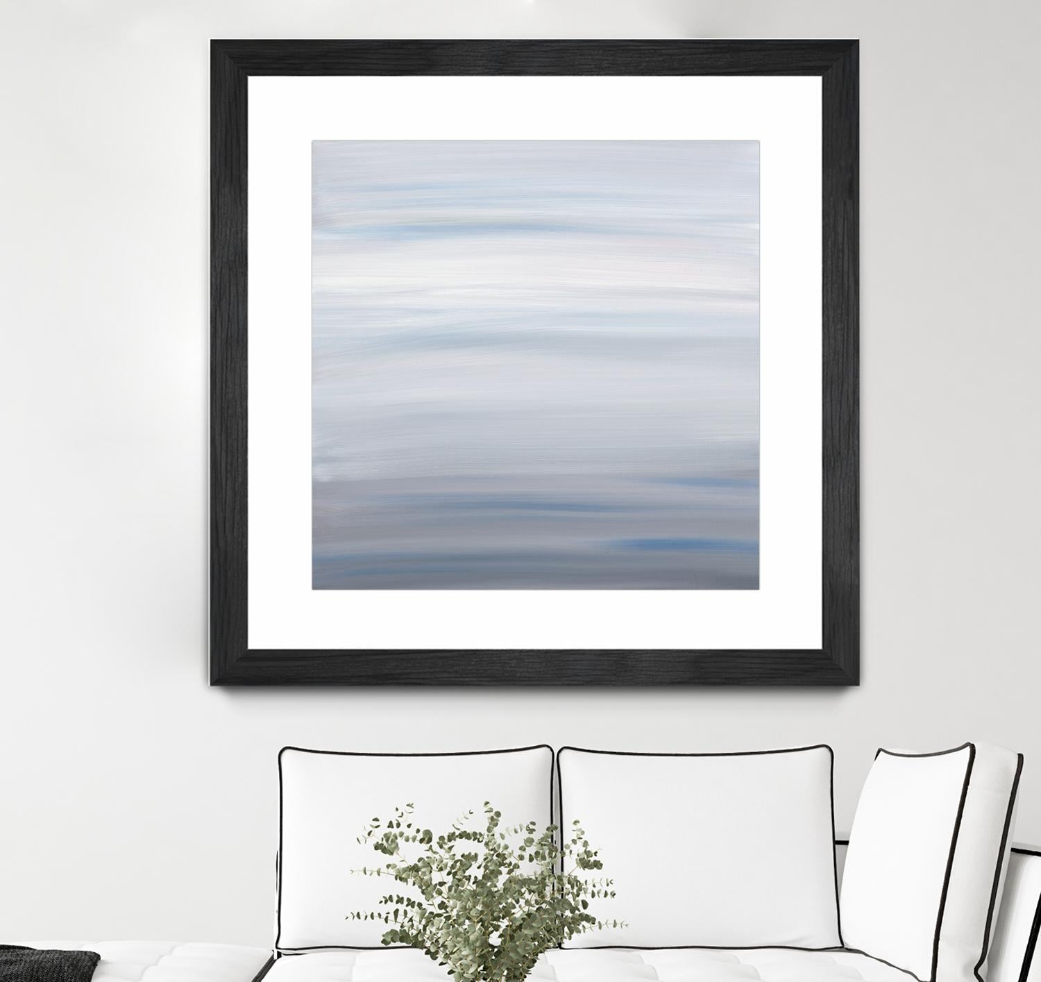 Blue Stripes by Corrie LaVelle on GIANT ART - white abstract