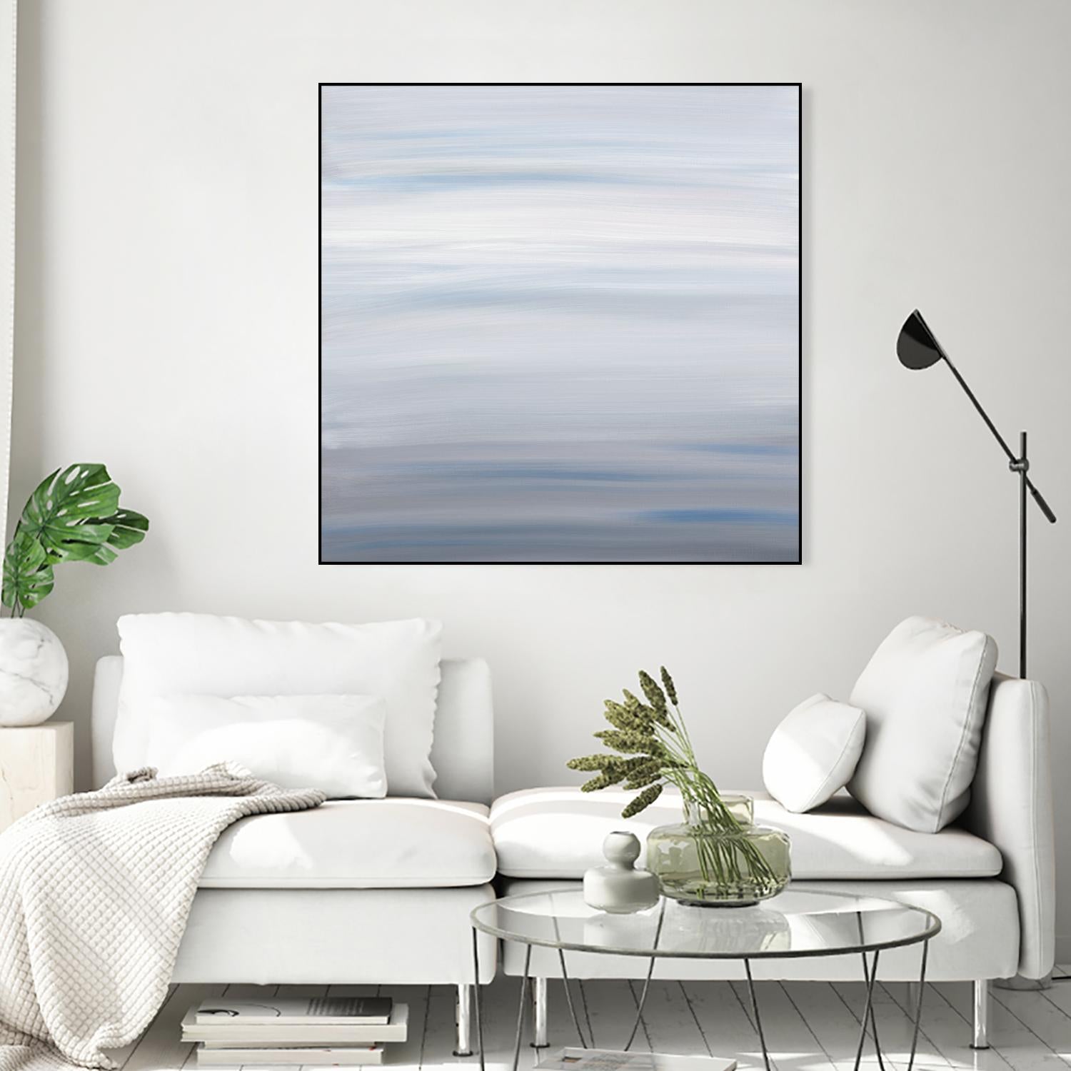 Blue Stripes by Corrie LaVelle on GIANT ART - white abstract