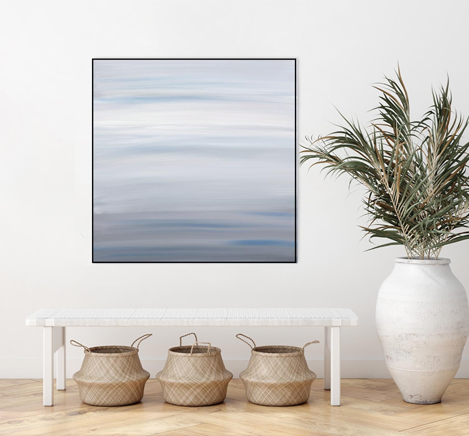Blue Stripes by Corrie LaVelle on GIANT ART - white abstract