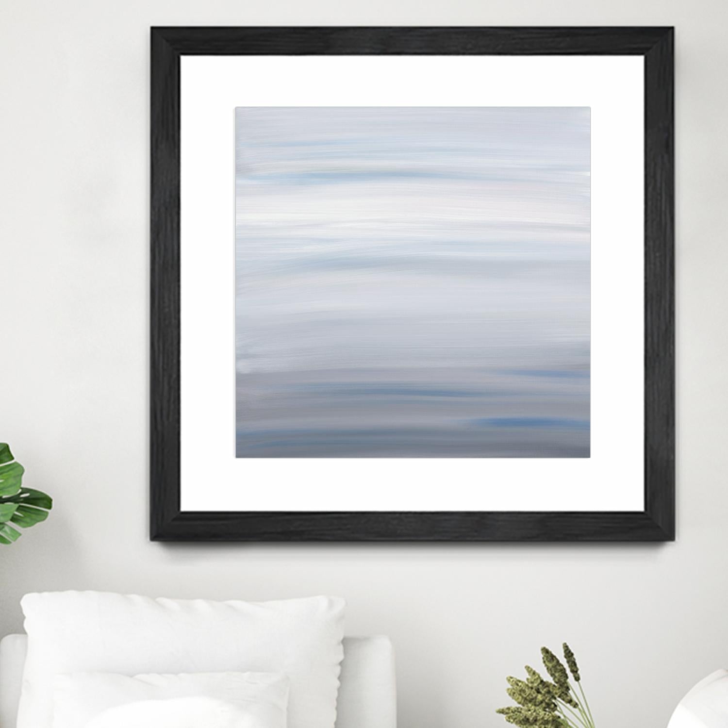 Blue Stripes by Corrie LaVelle on GIANT ART - white abstract