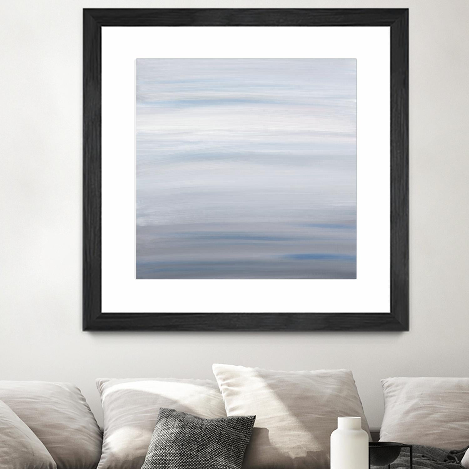 Blue Stripes by Corrie LaVelle on GIANT ART - white abstract