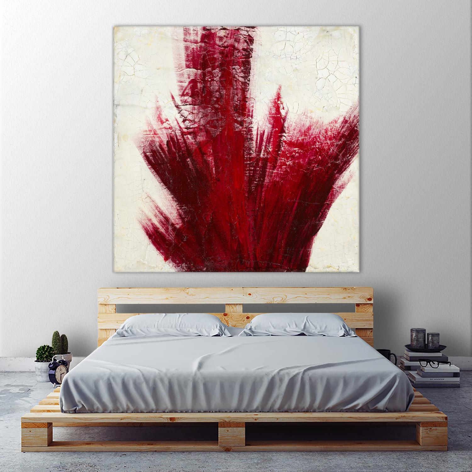 Red Splash by Corrie LaVelle on GIANT ART - beige abstract