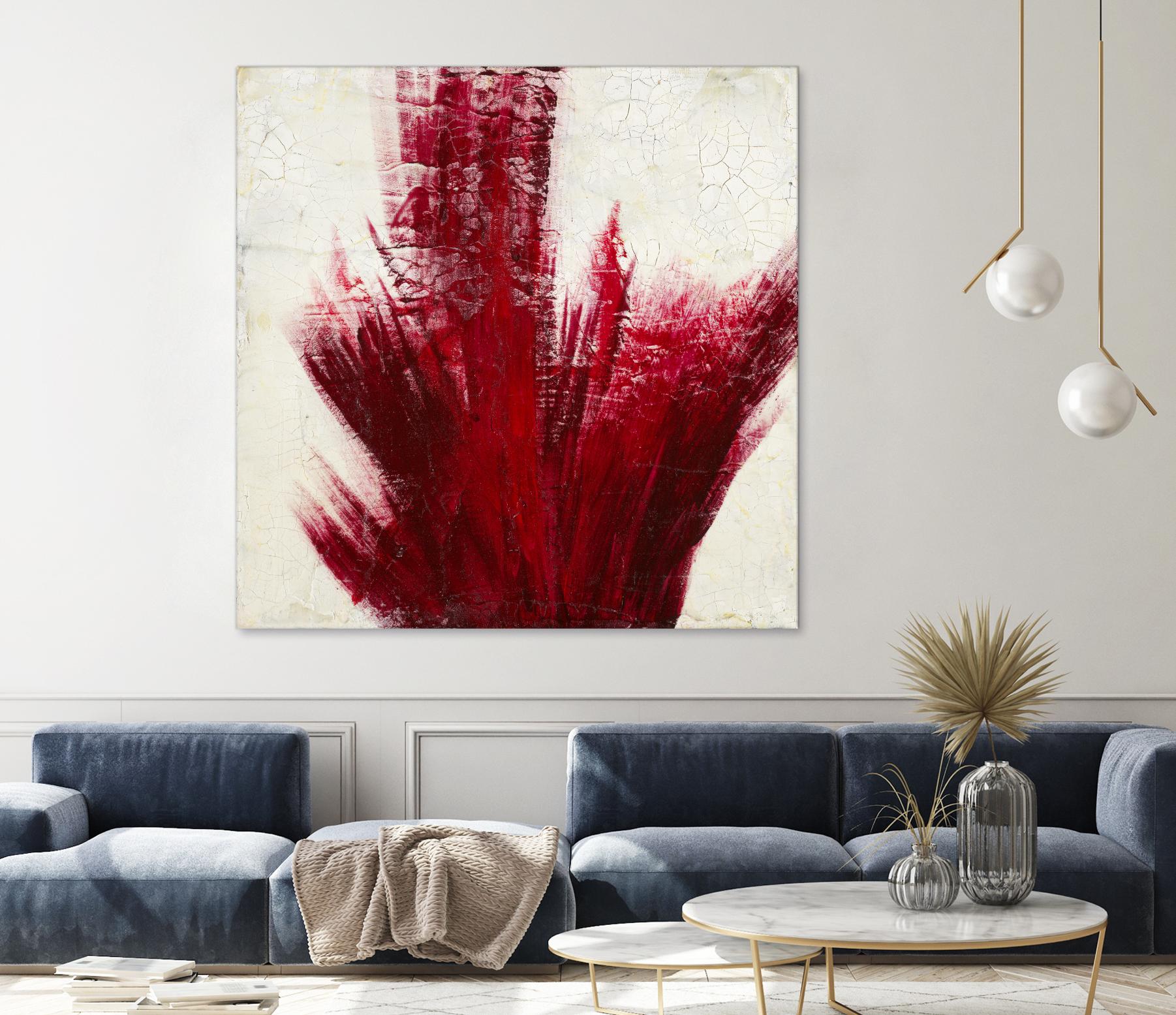Red Splash by Corrie LaVelle on GIANT ART - beige abstract