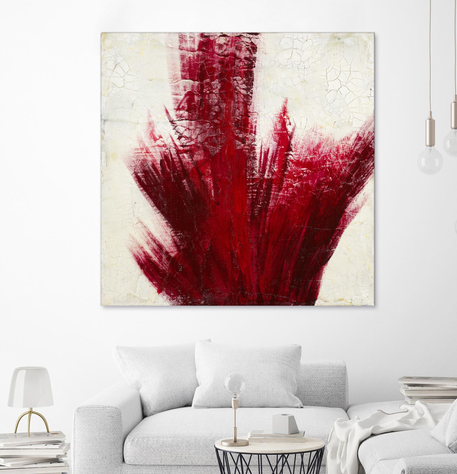 Red Splash by Corrie LaVelle on GIANT ART - beige abstract
