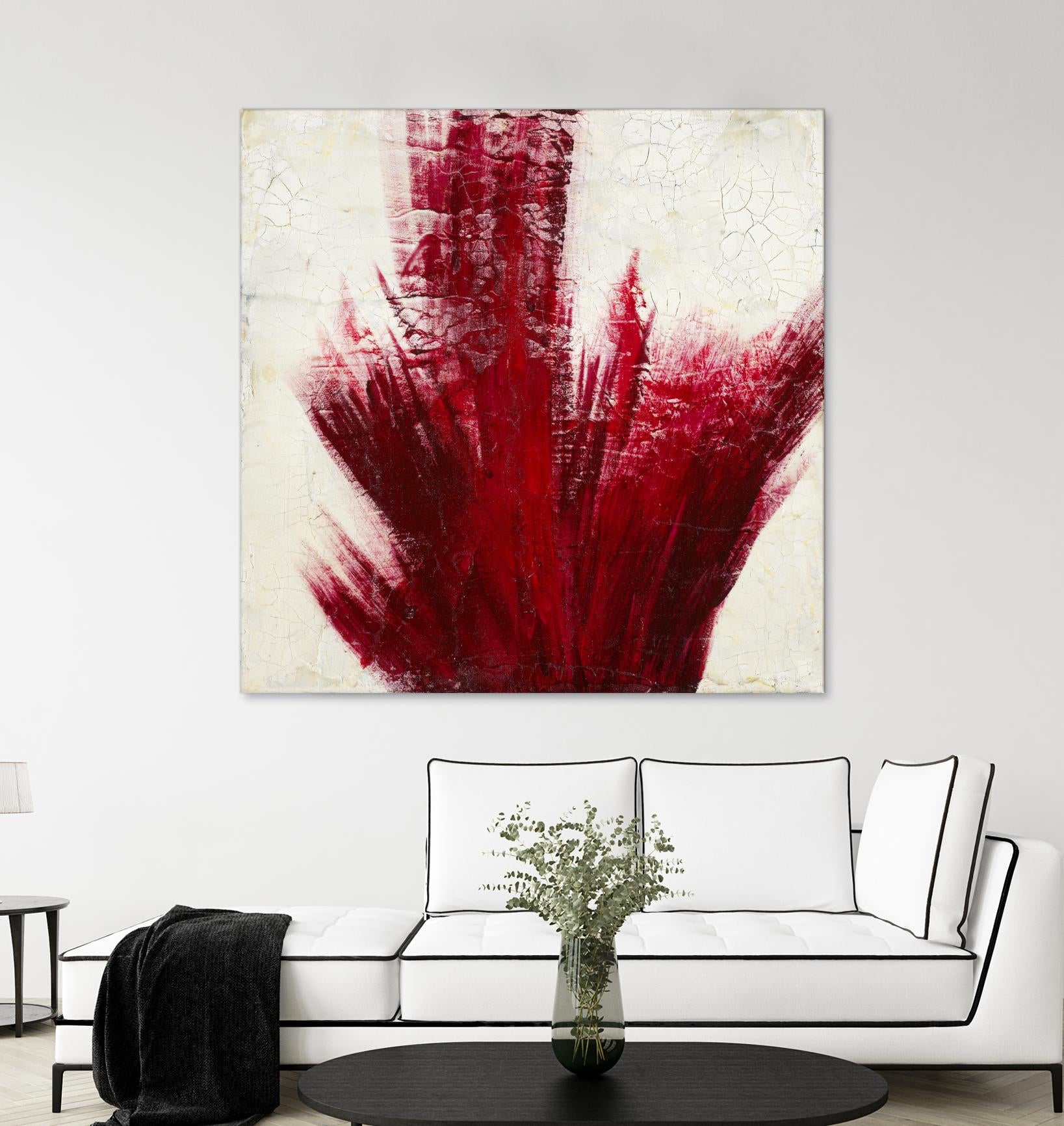 Red Splash by Corrie LaVelle on GIANT ART - beige abstract