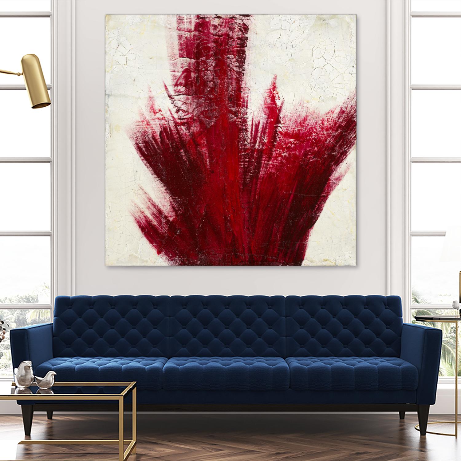 Red Splash by Corrie LaVelle on GIANT ART - beige abstract