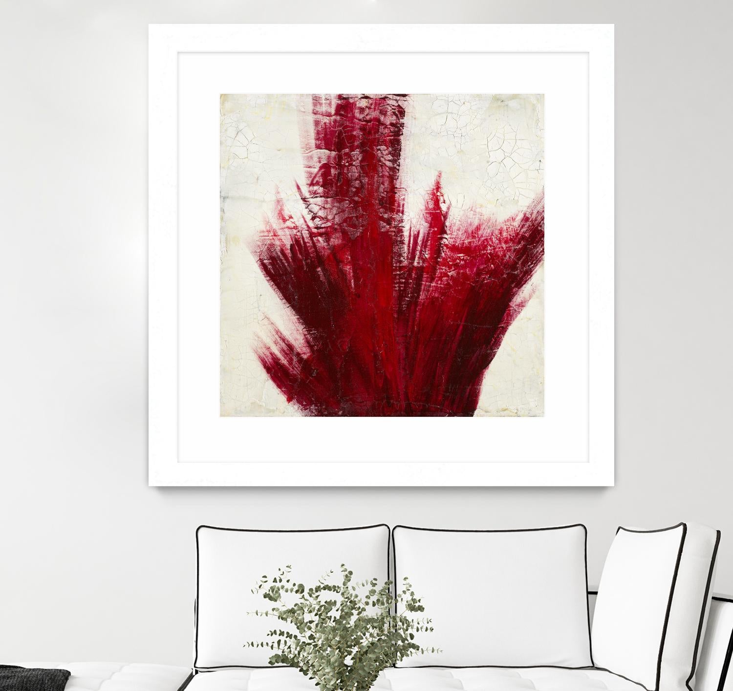 Red Splash by Corrie LaVelle on GIANT ART - beige abstract
