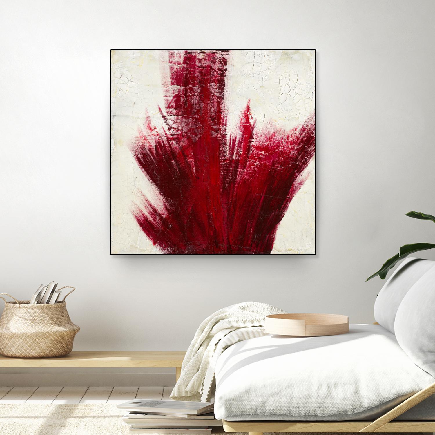Red Splash by Corrie LaVelle on GIANT ART - beige abstract