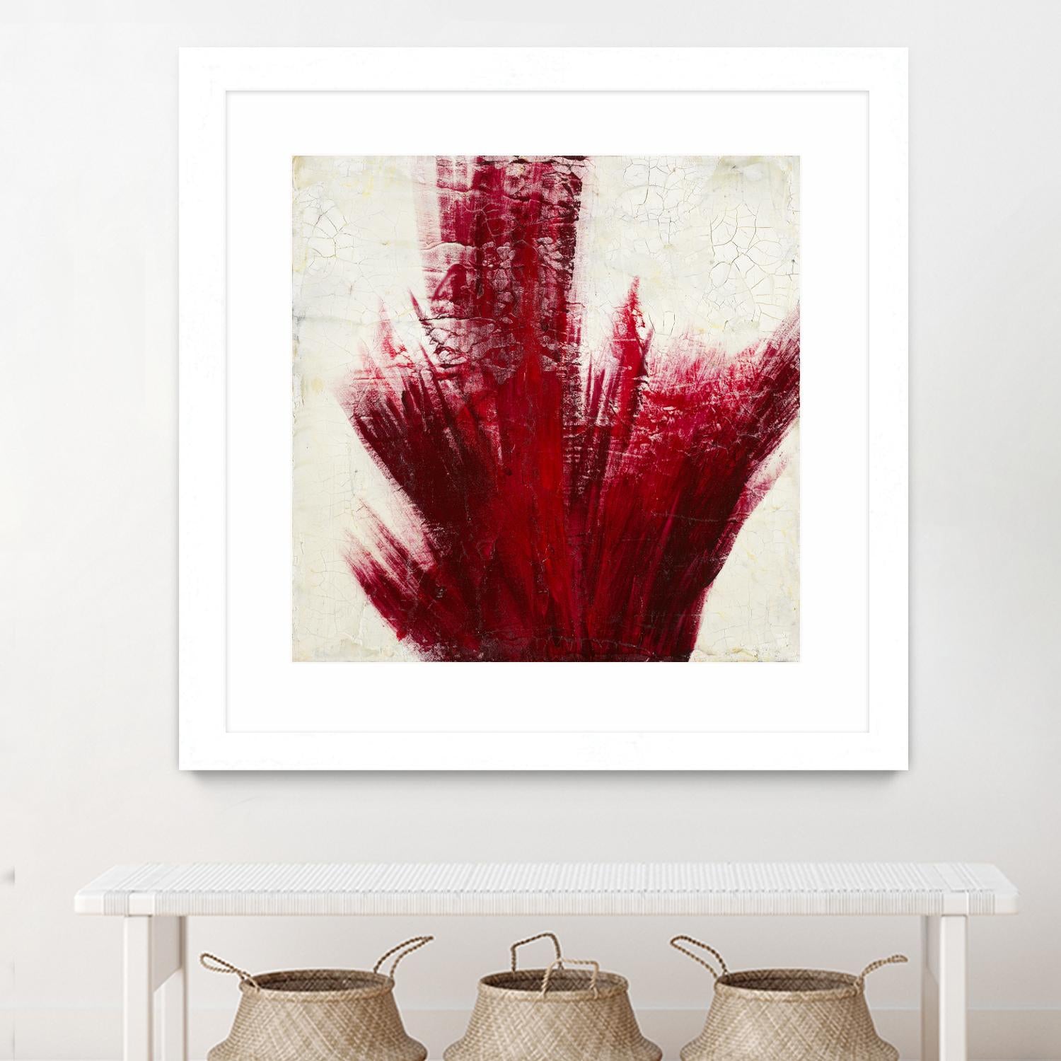 Red Splash by Corrie LaVelle on GIANT ART - beige abstract