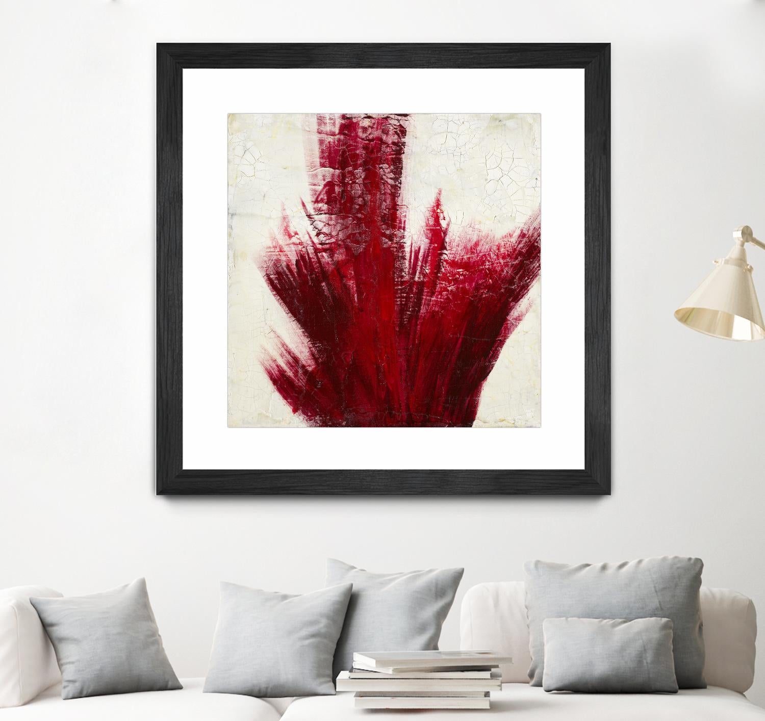 Red Splash by Corrie LaVelle on GIANT ART - beige abstract