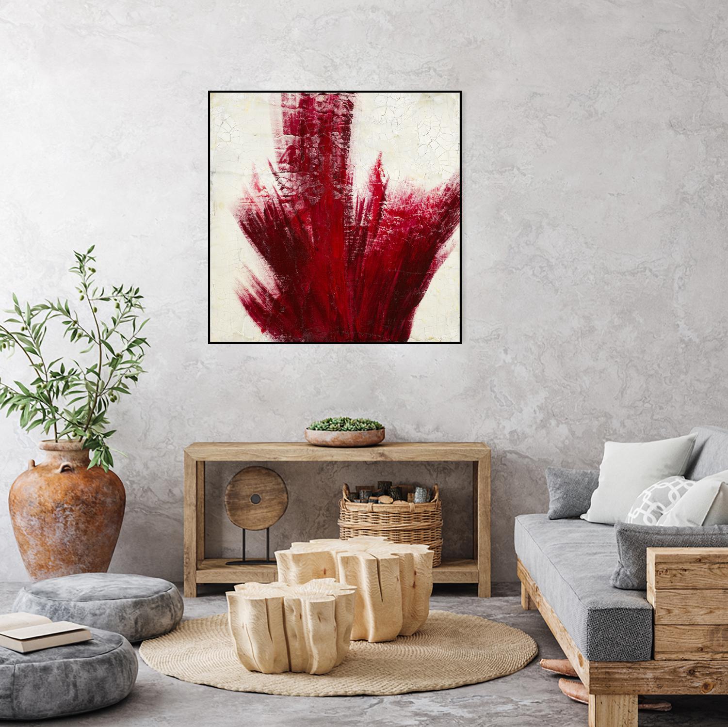 Red Splash by Corrie LaVelle on GIANT ART - beige abstract