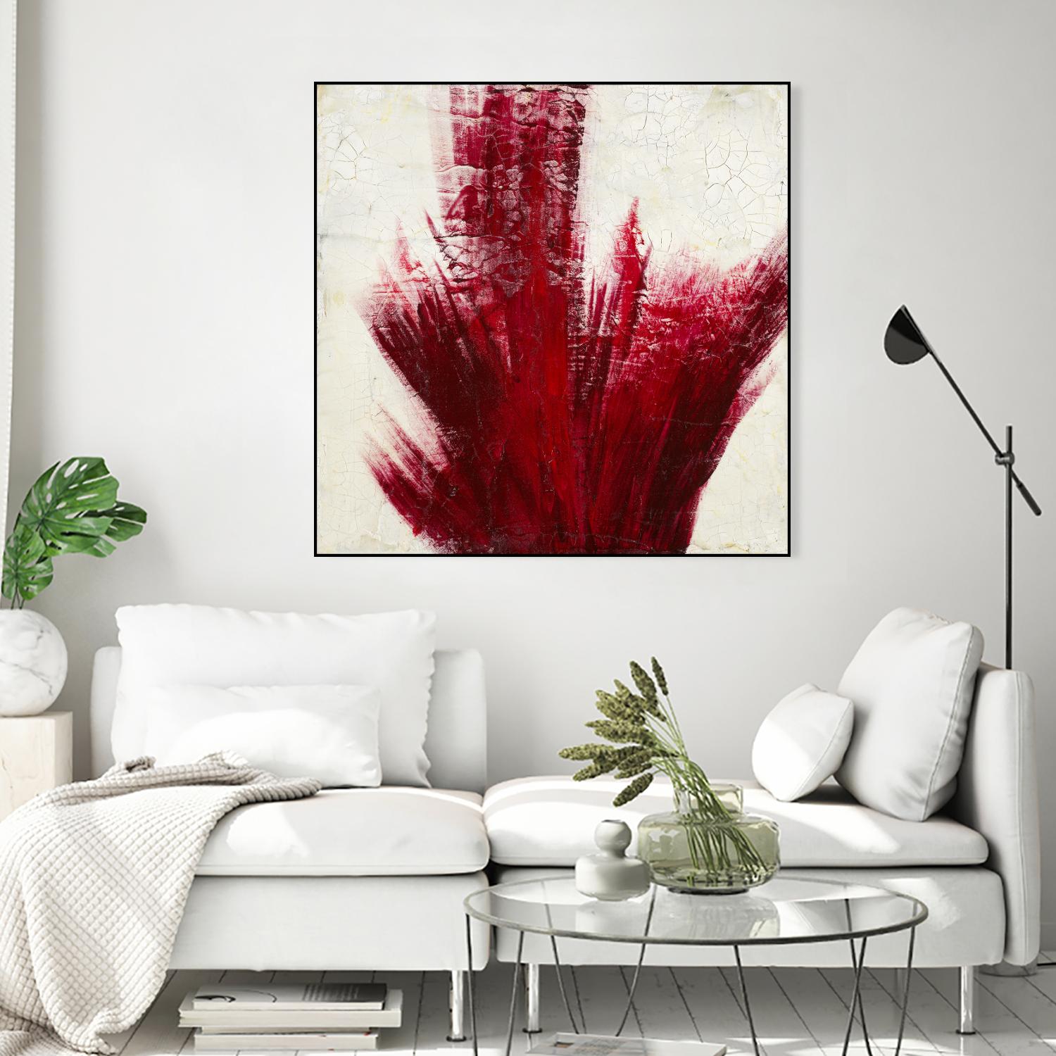 Red Splash by Corrie LaVelle on GIANT ART - beige abstract