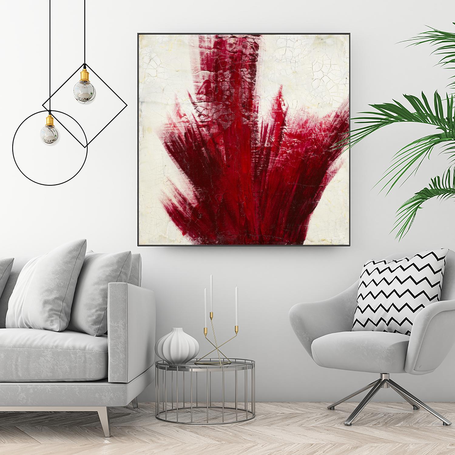 Red Splash by Corrie LaVelle on GIANT ART - beige abstract