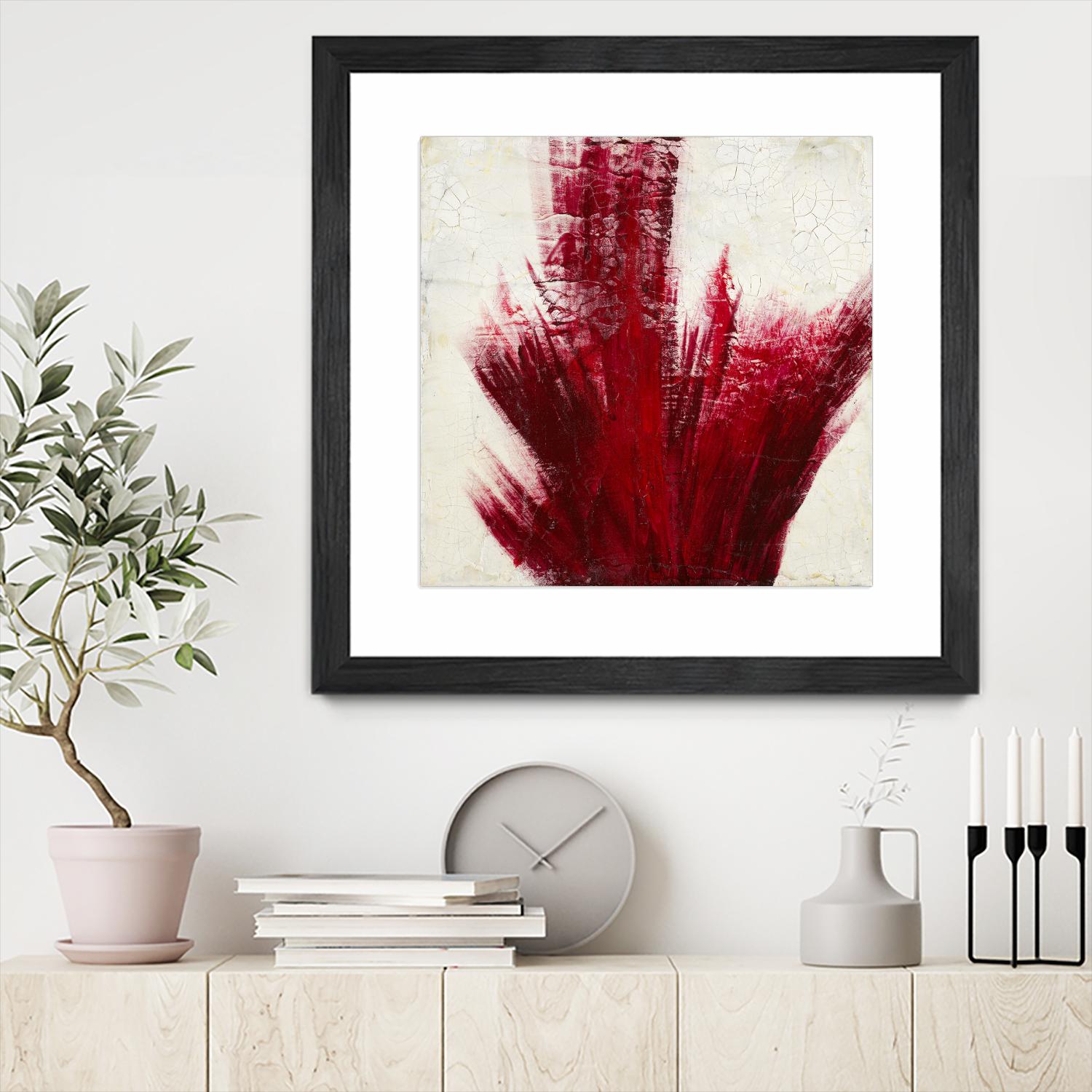 Red Splash by Corrie LaVelle on GIANT ART - beige abstract