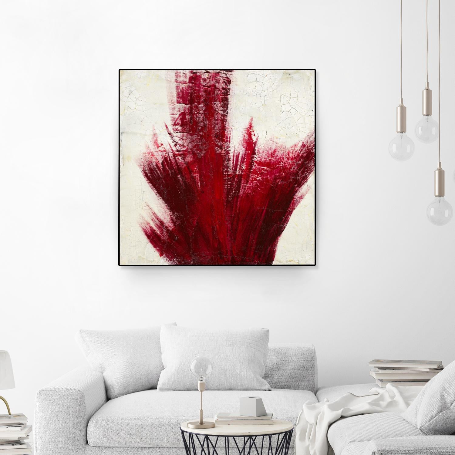 Red Splash by Corrie LaVelle on GIANT ART - beige abstract