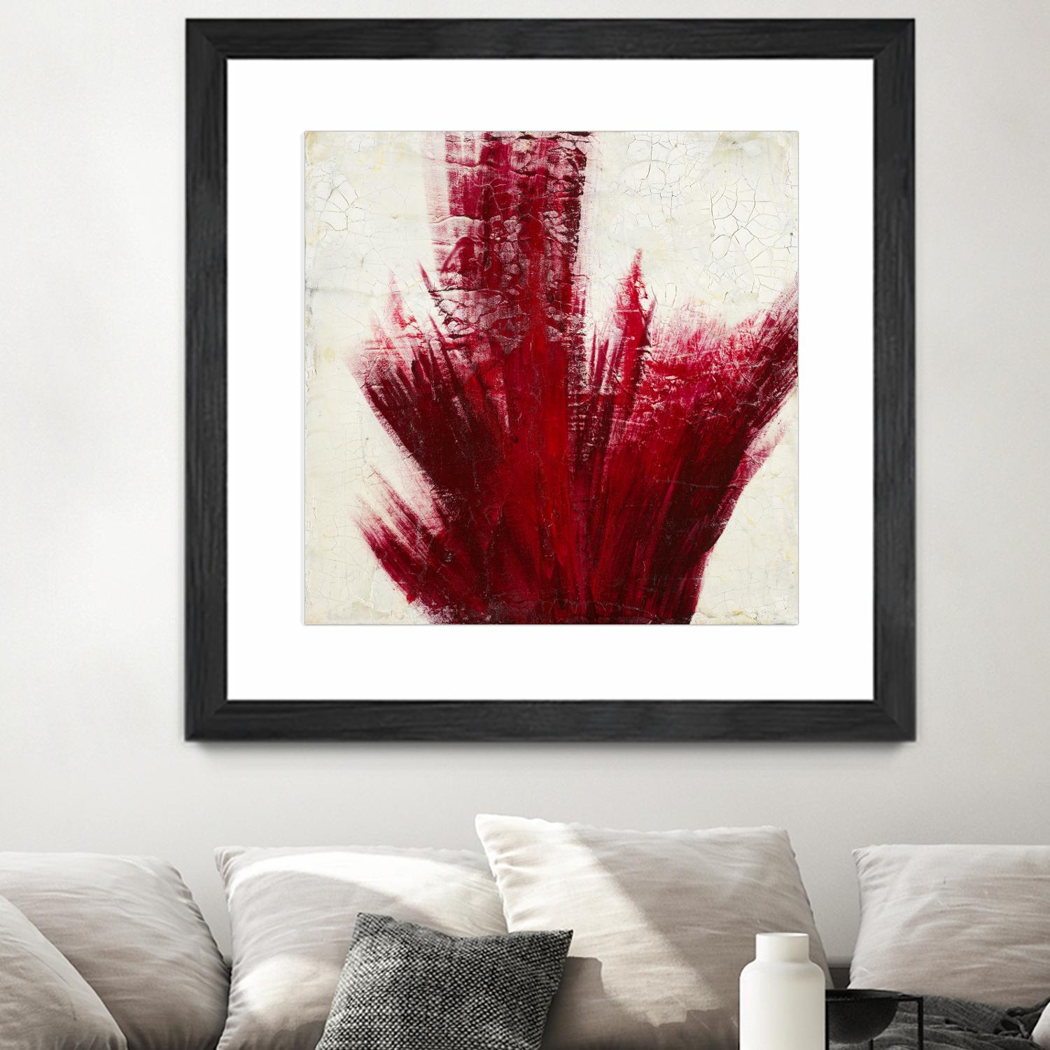 Red Splash by Corrie LaVelle on GIANT ART - beige abstract