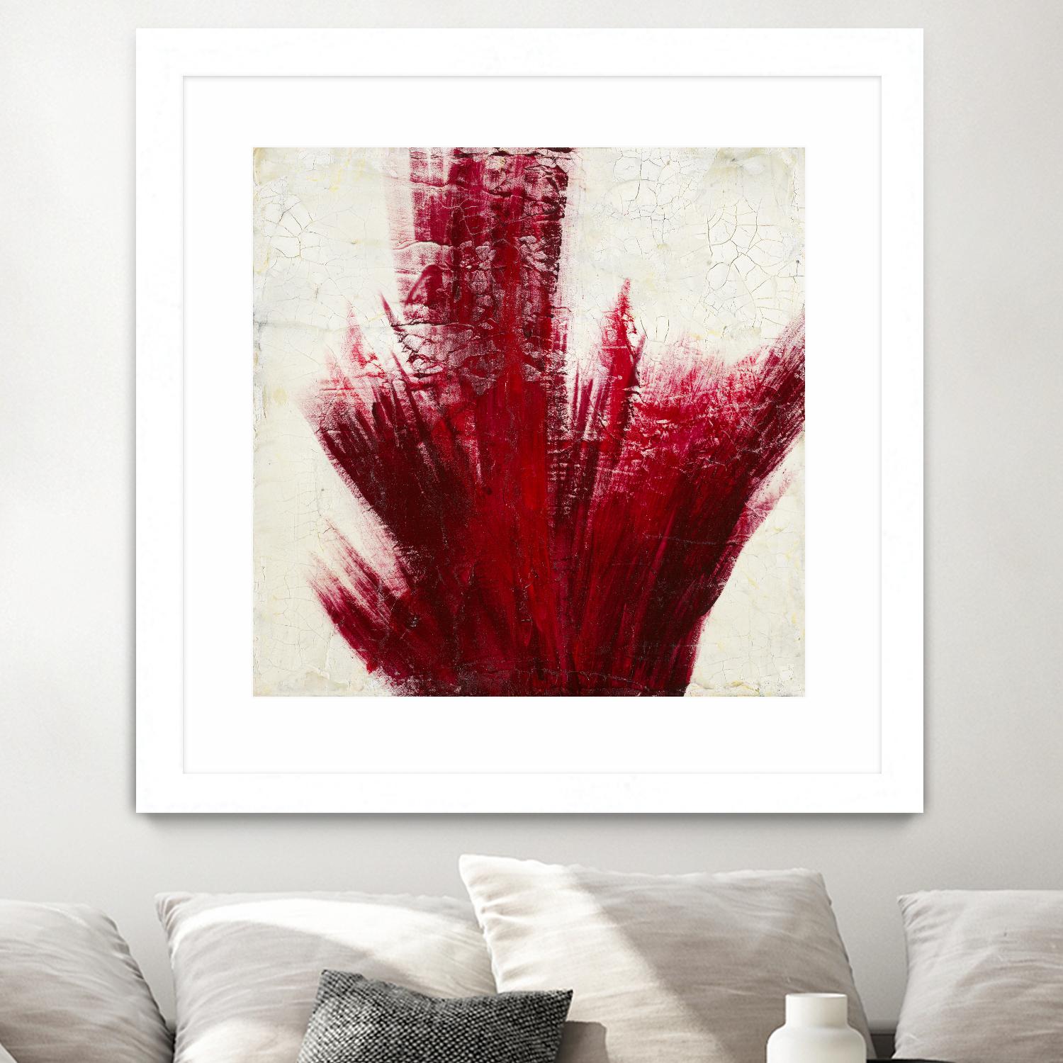 Red Splash by Corrie LaVelle on GIANT ART - beige abstract
