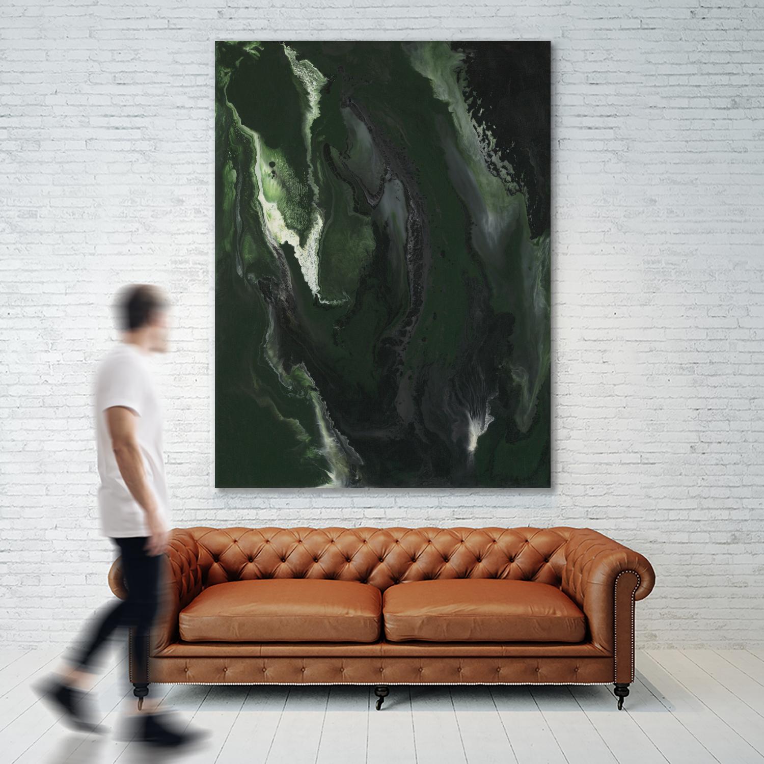 Silence Apart by Corrie LaVelle on GIANT ART - greens fluid abstracts