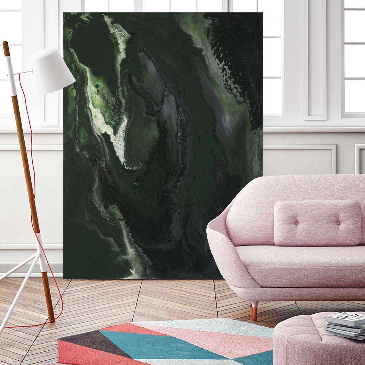 Silence Apart by Corrie LaVelle on GIANT ART - greens fluid abstracts