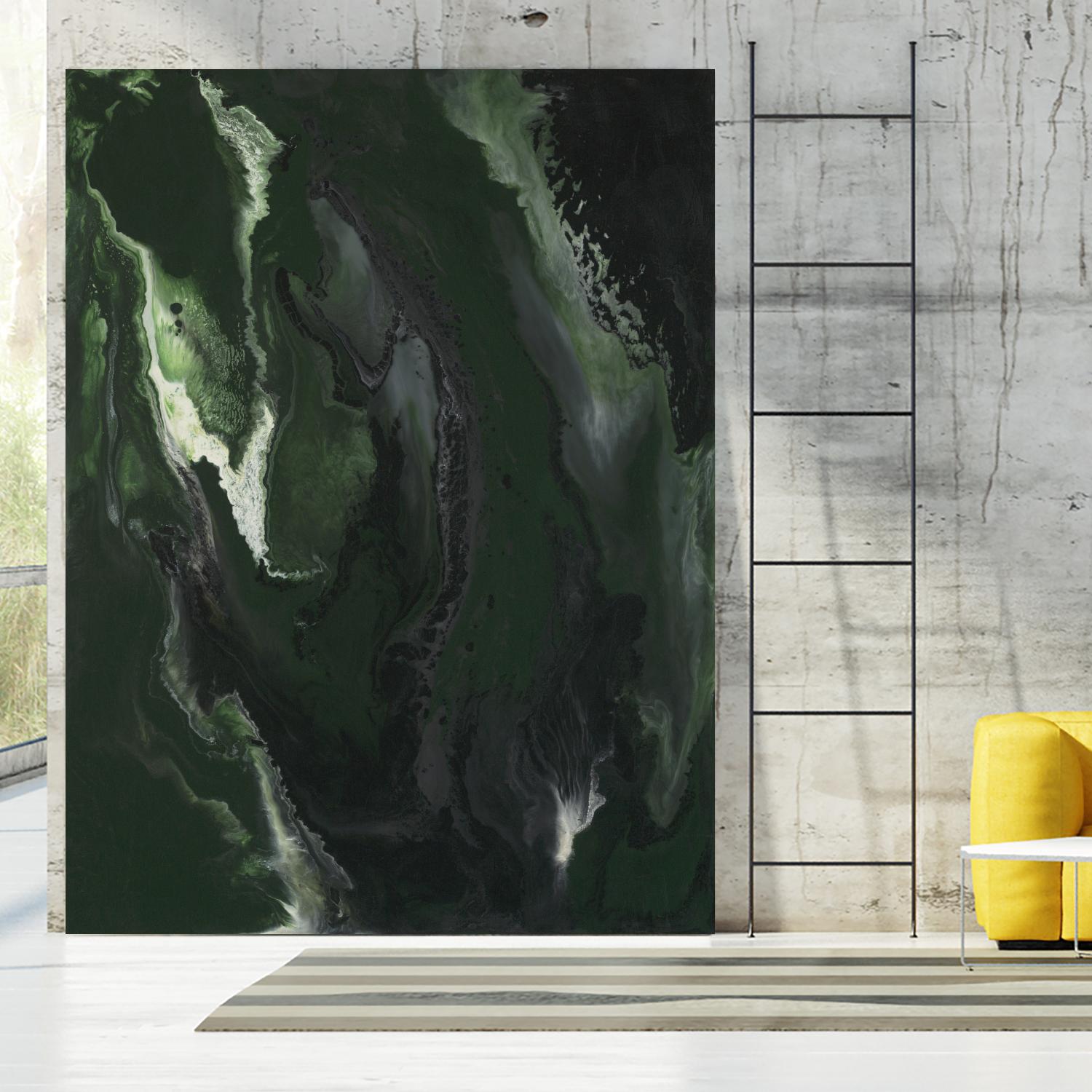 Silence Apart by Corrie LaVelle on GIANT ART - greens fluid abstracts