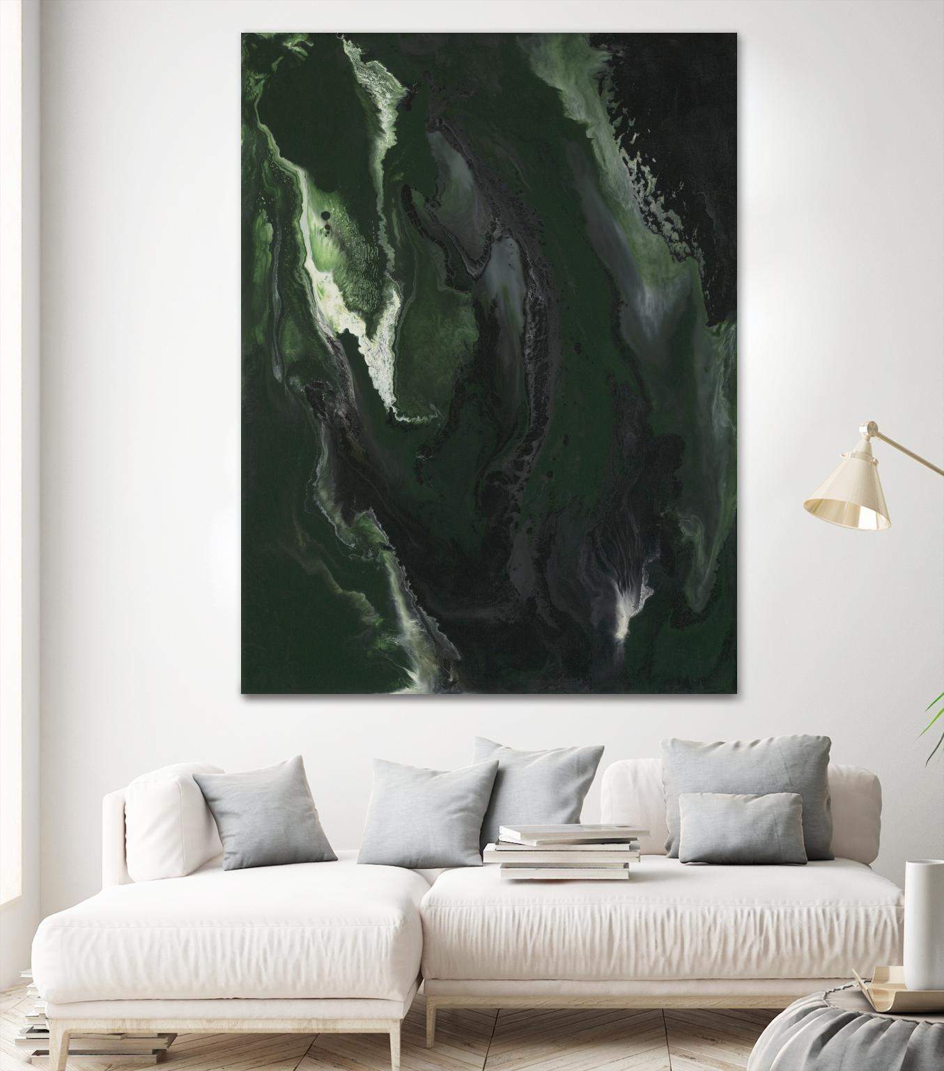Silence Apart by Corrie LaVelle on GIANT ART - greens fluid abstracts