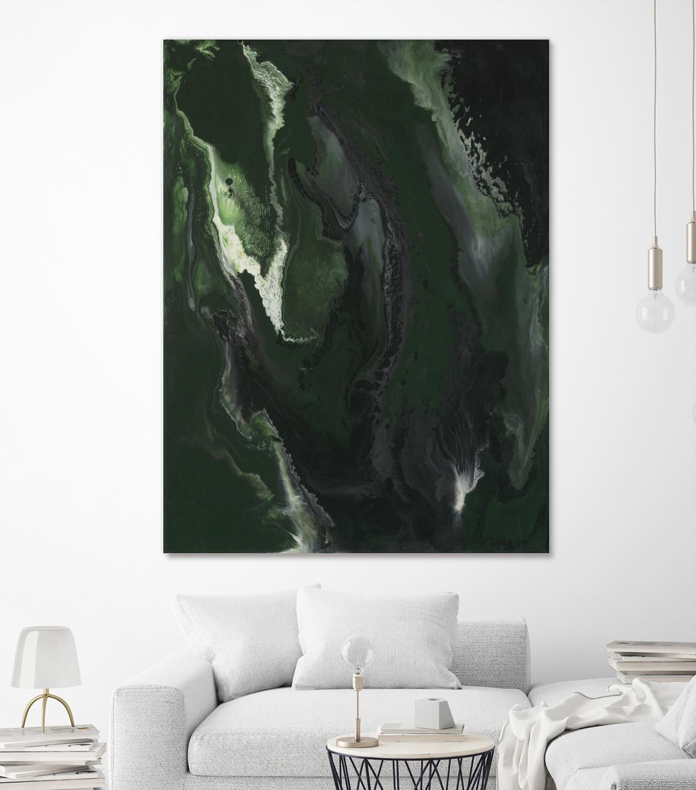Silence Apart by Corrie LaVelle on GIANT ART - greens fluid abstracts
