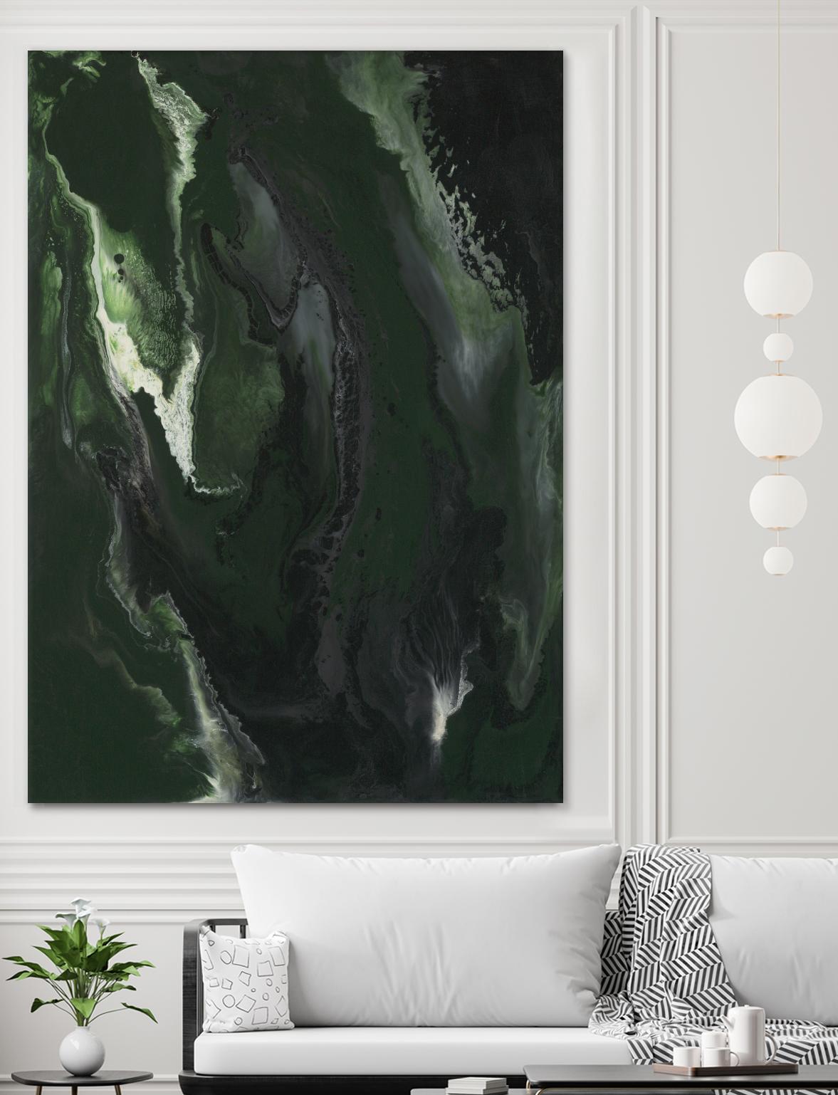 Silence Apart by Corrie LaVelle on GIANT ART - greens fluid abstracts