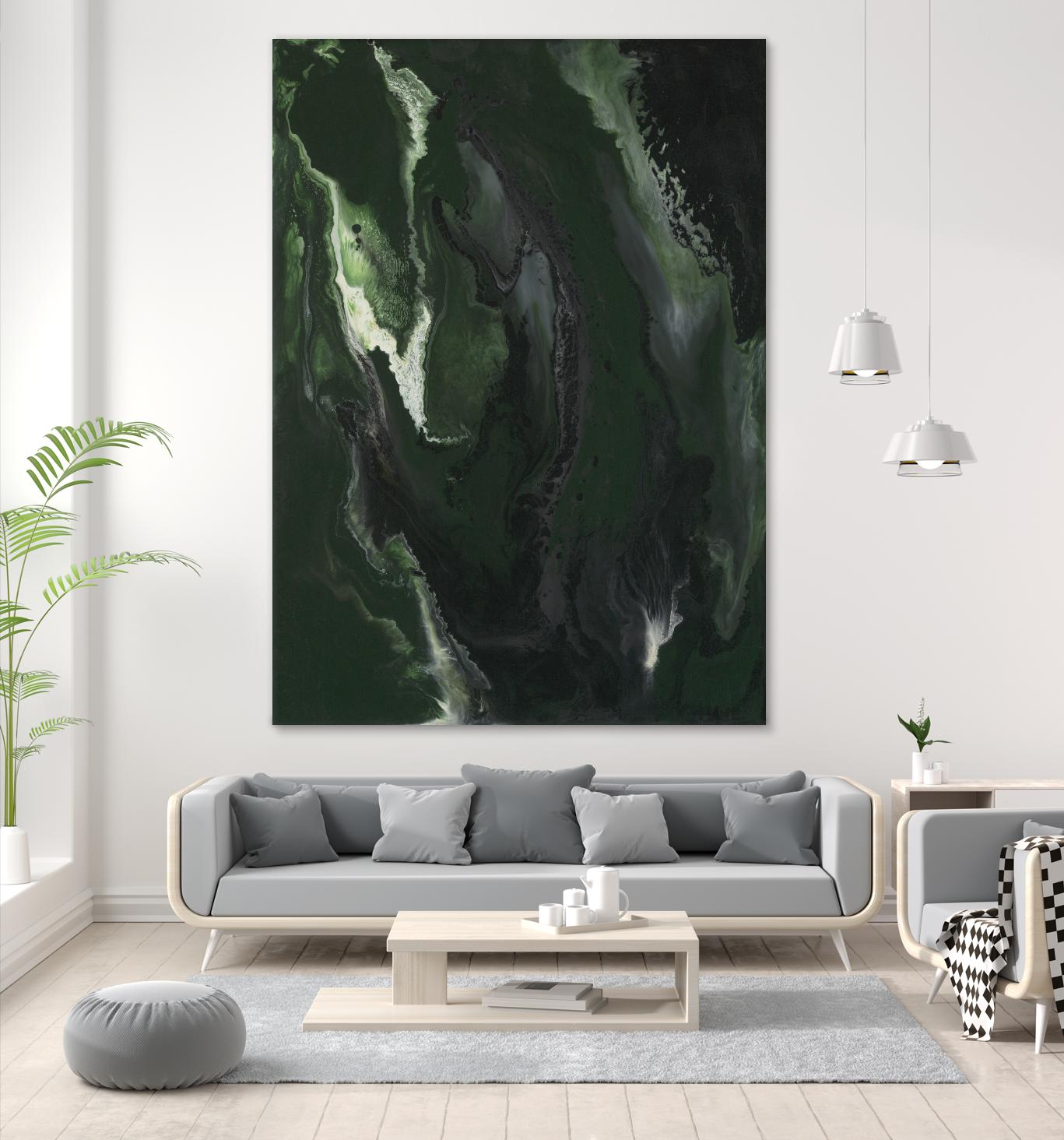 Silence Apart by Corrie LaVelle on GIANT ART - greens fluid abstracts
