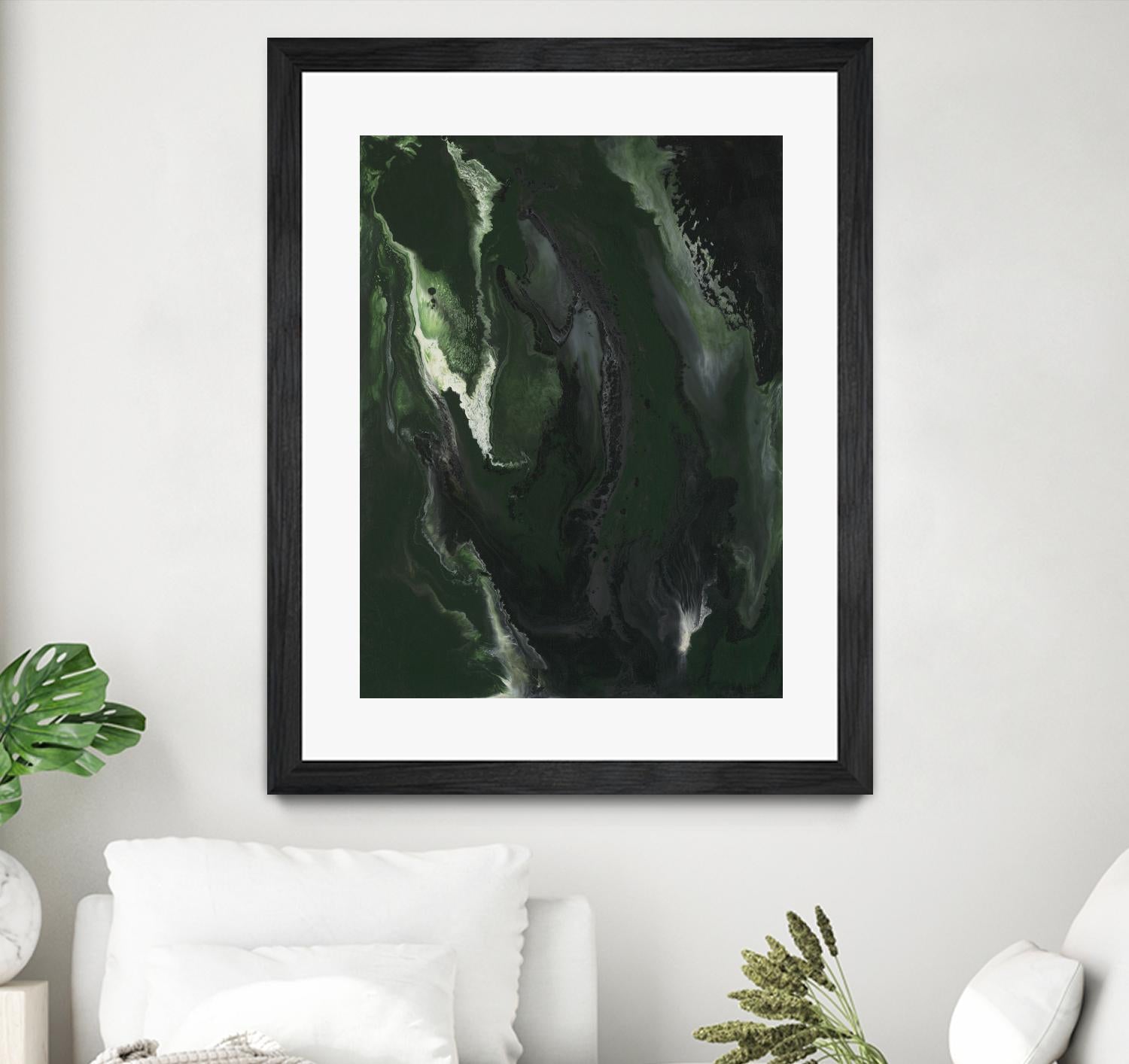 Silence Apart by Corrie LaVelle on GIANT ART - greens fluid abstracts