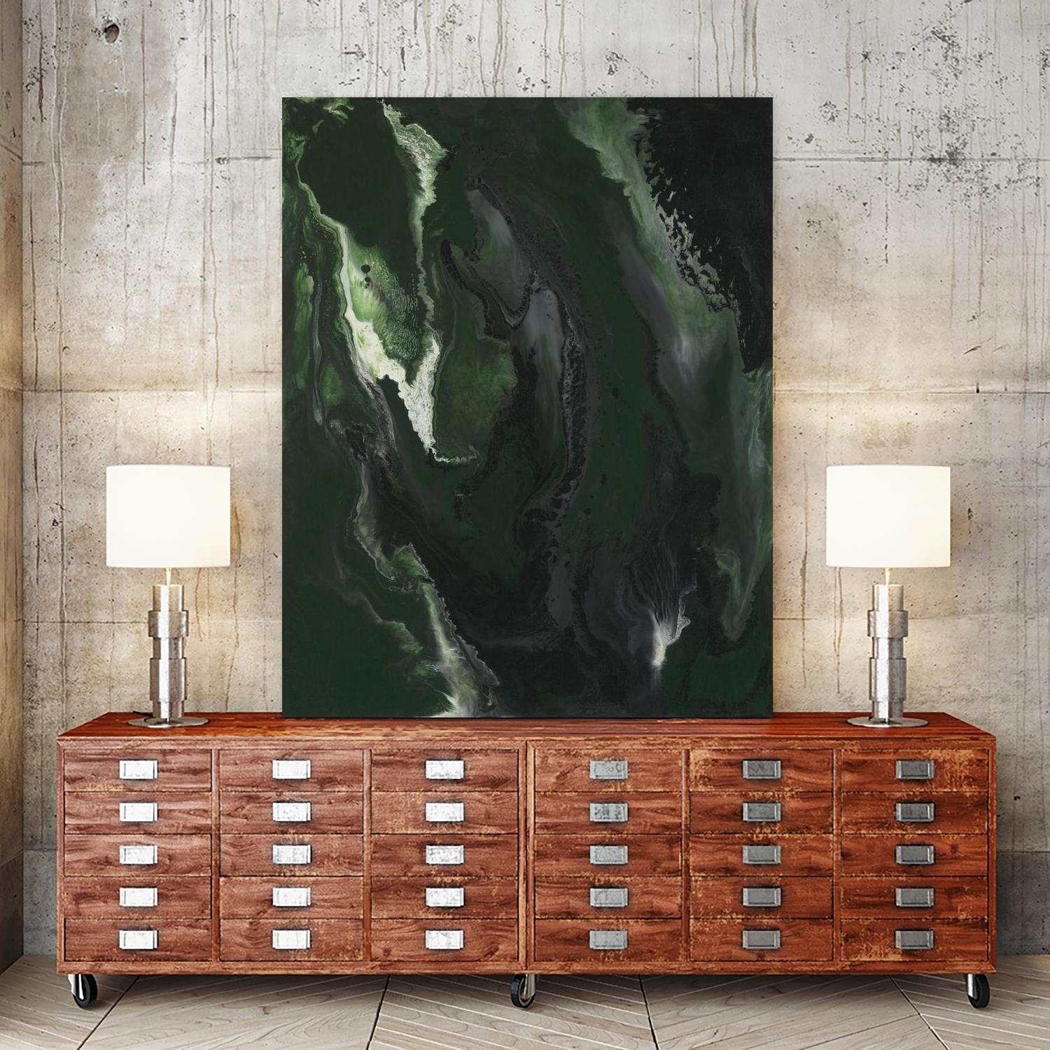 Silence Apart by Corrie LaVelle on GIANT ART - greens fluid abstracts