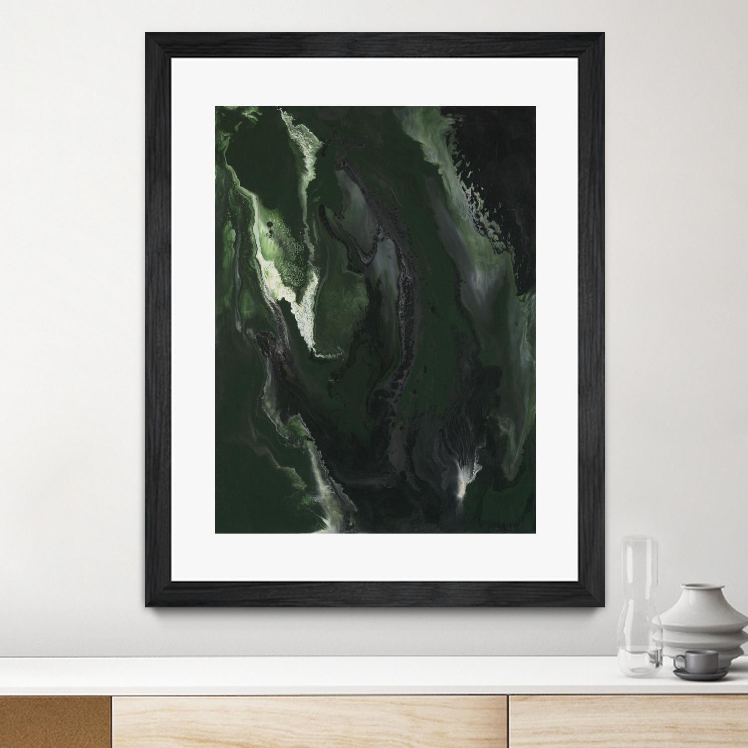 Silence Apart by Corrie LaVelle on GIANT ART - greens fluid abstracts
