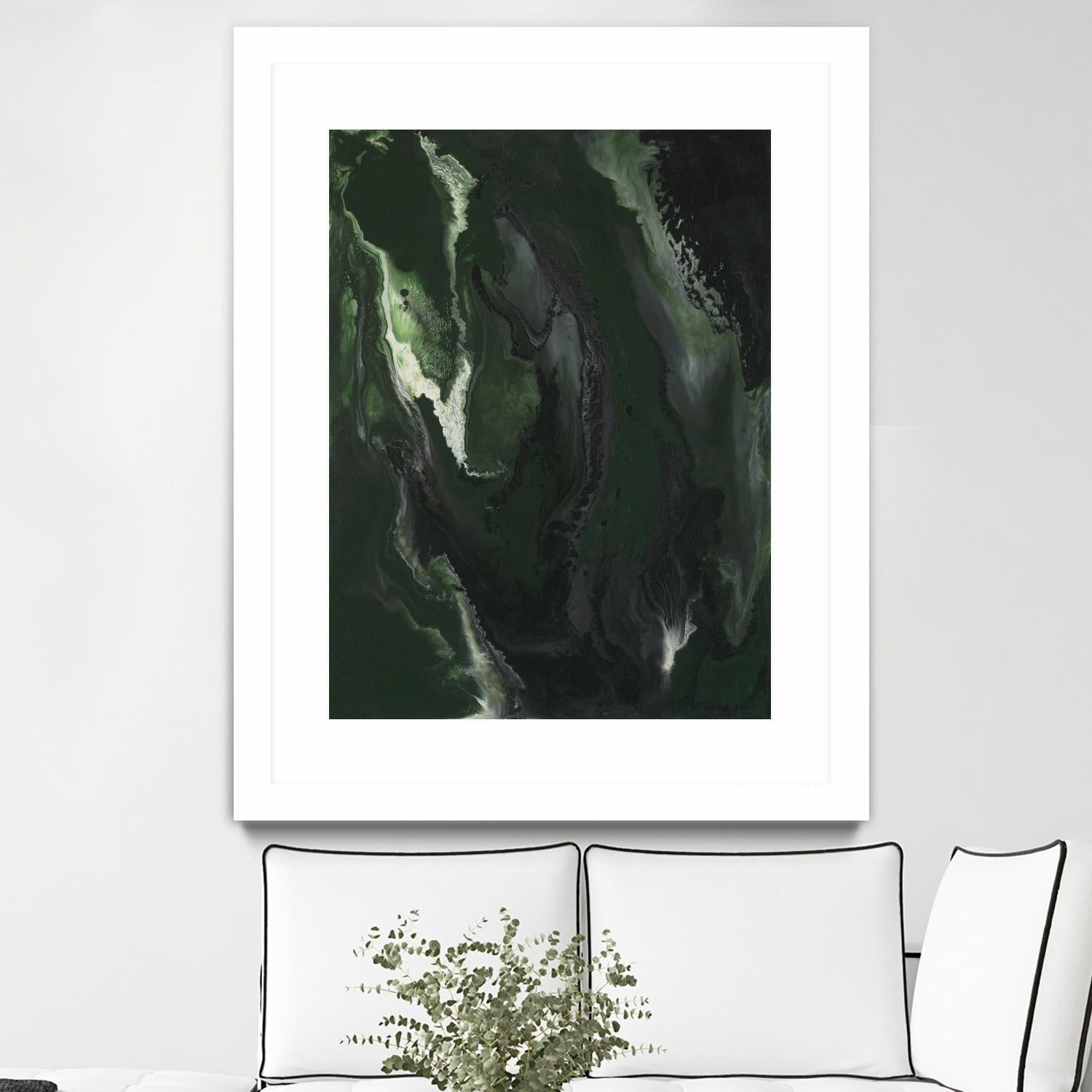 Silence Apart by Corrie LaVelle on GIANT ART - greens fluid abstracts