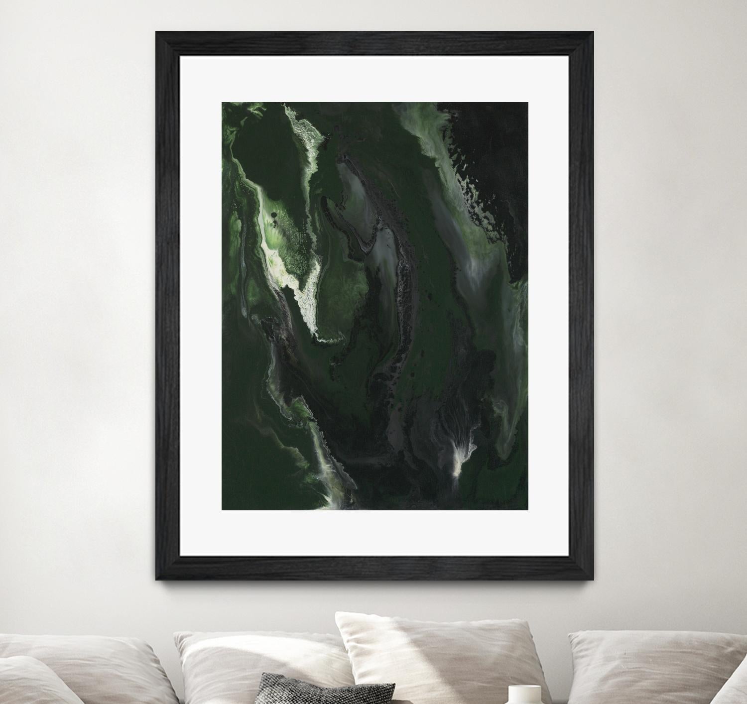 Silence Apart by Corrie LaVelle on GIANT ART - greens fluid abstracts