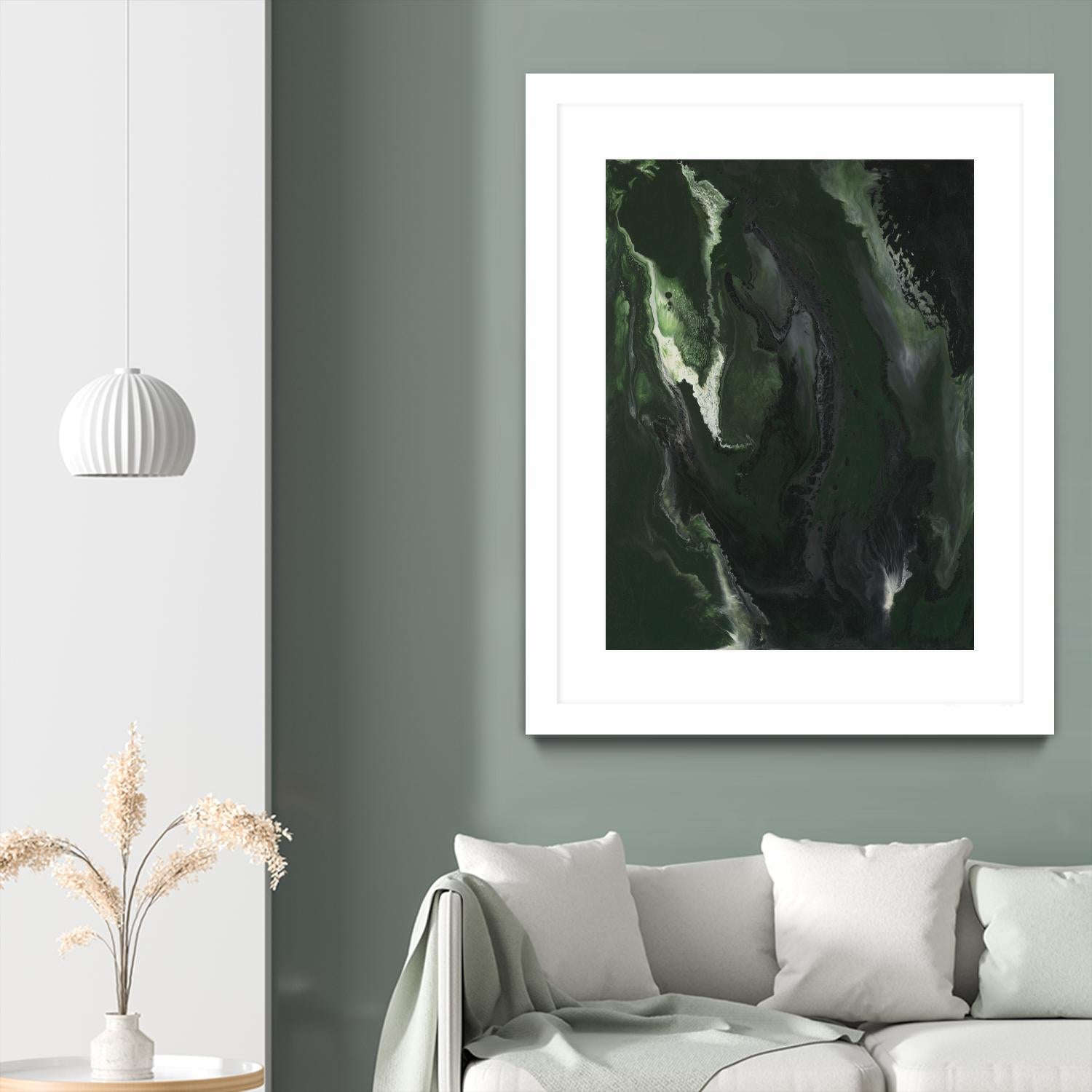 Silence Apart by Corrie LaVelle on GIANT ART - greens fluid abstracts