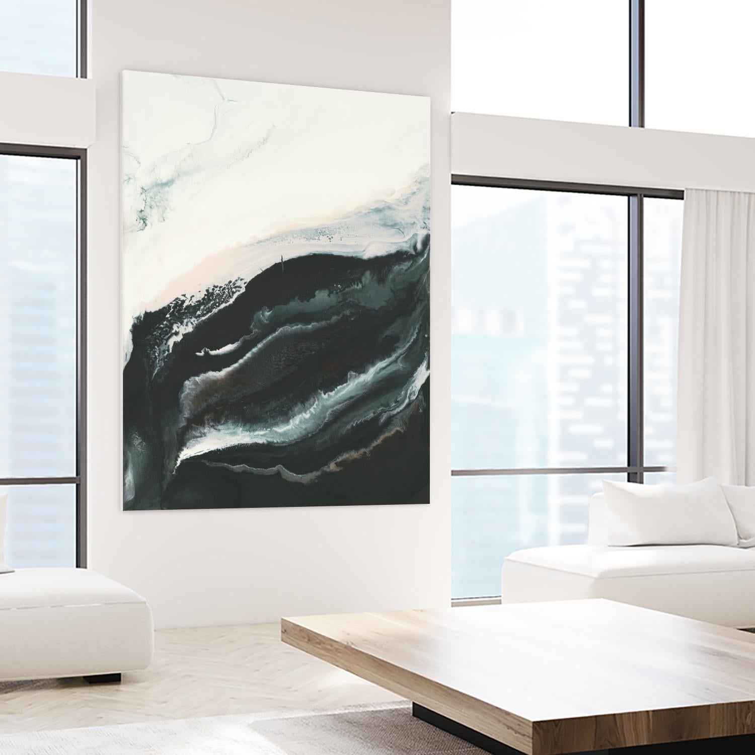 Of Flight by Corrie LaVelle on GIANT ART - greens fluid abstracts