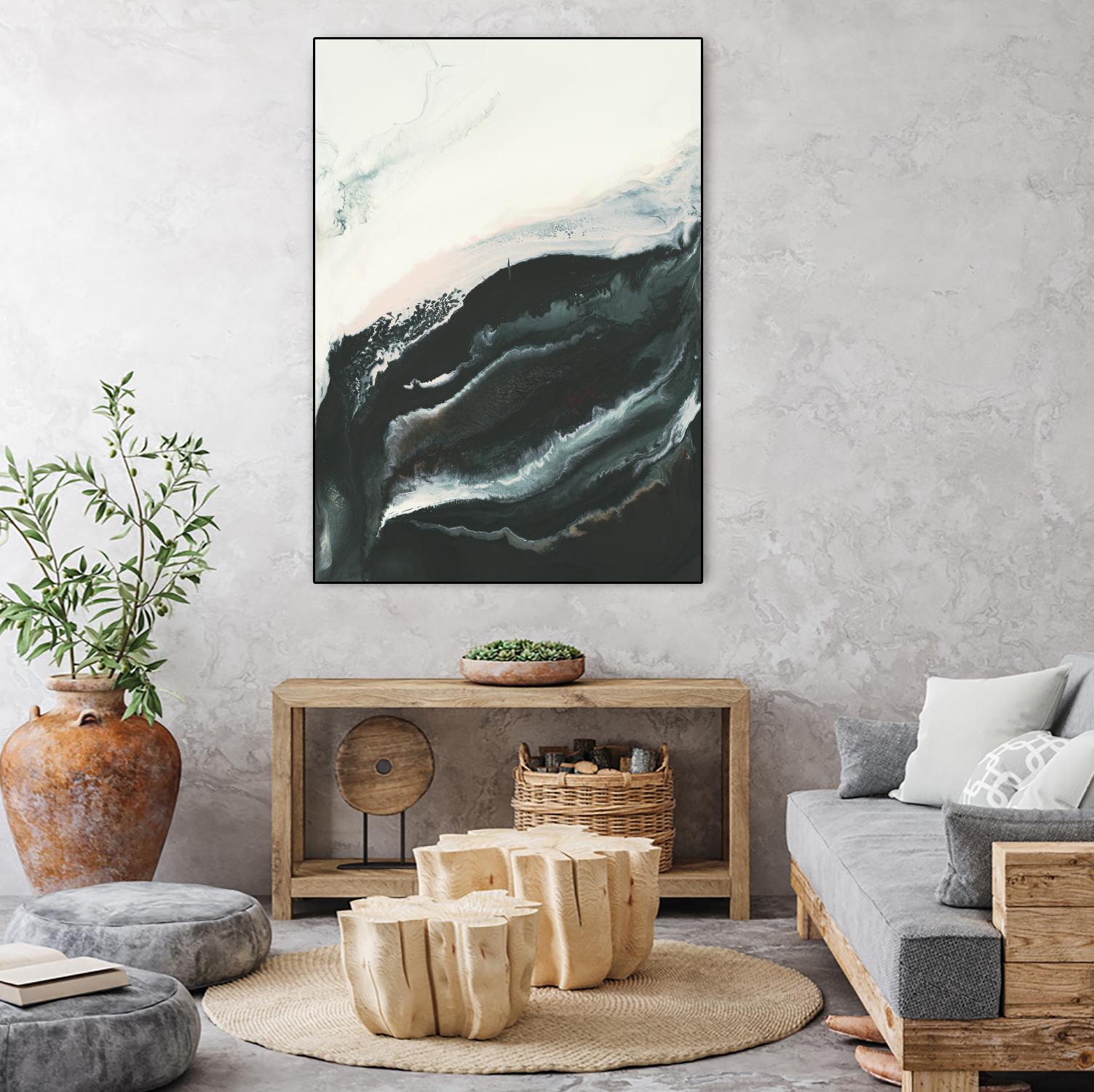 Of Flight by Corrie LaVelle on GIANT ART - greens fluid abstracts