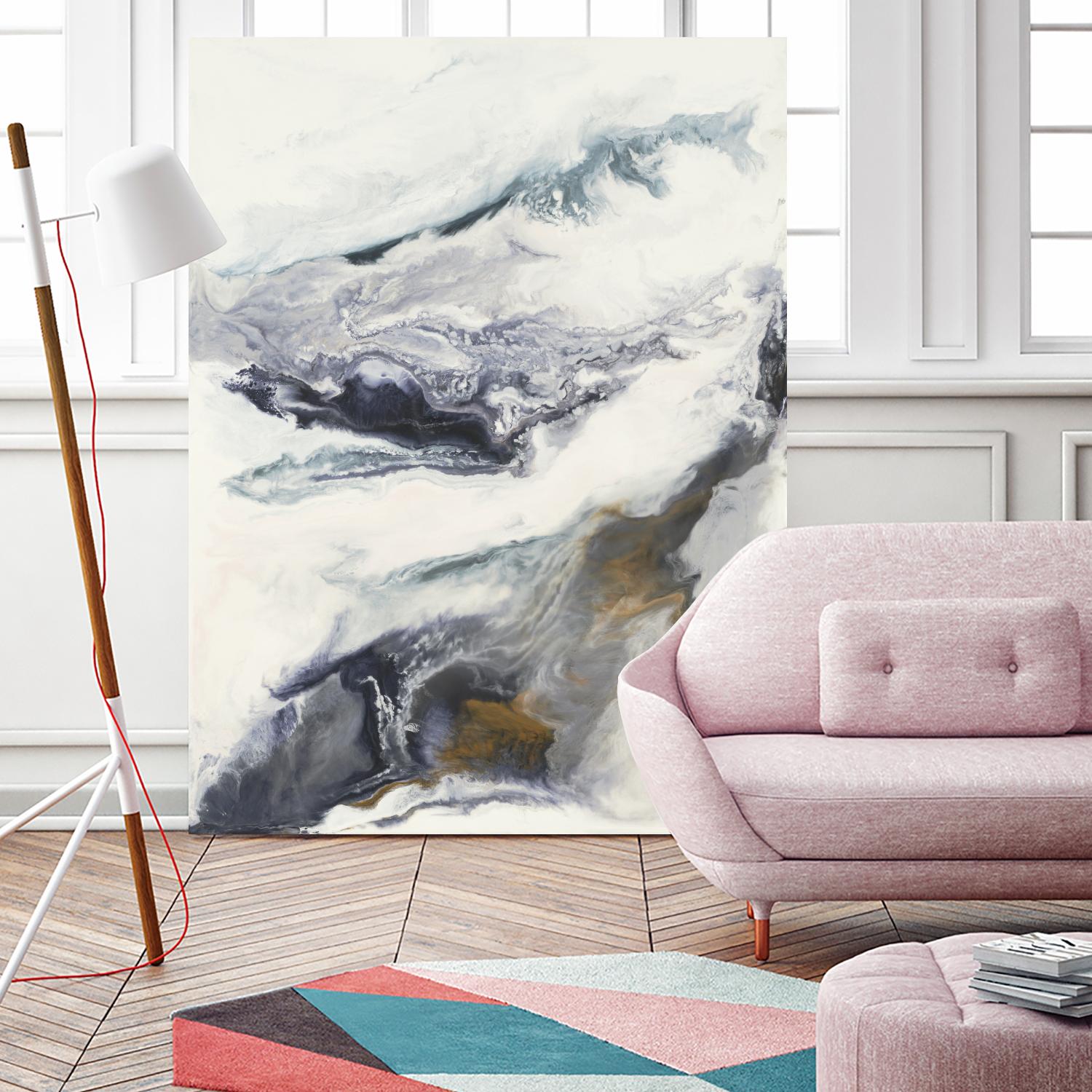 Expedite by Corrie LaVelle on GIANT ART - purples fluid abstracts