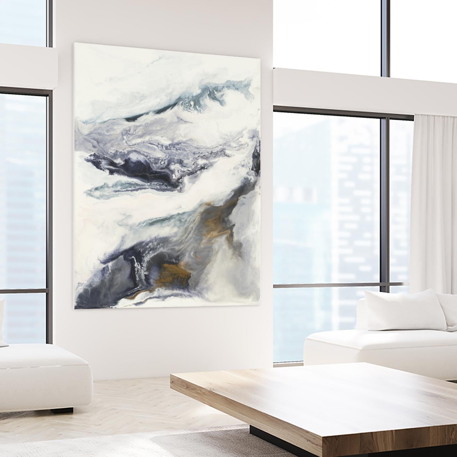 Expedite by Corrie LaVelle on GIANT ART - purples fluid abstracts