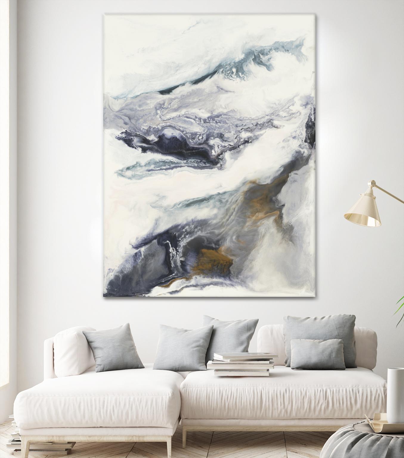 Expedite by Corrie LaVelle on GIANT ART - purples fluid abstracts