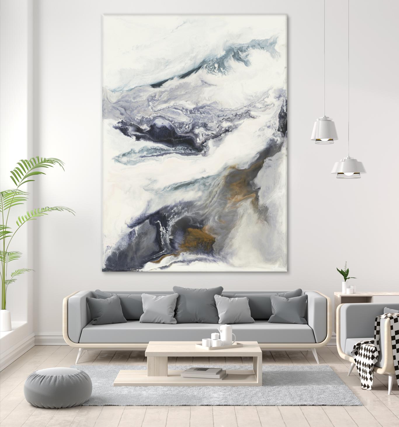 Expedite by Corrie LaVelle on GIANT ART - purples fluid abstracts