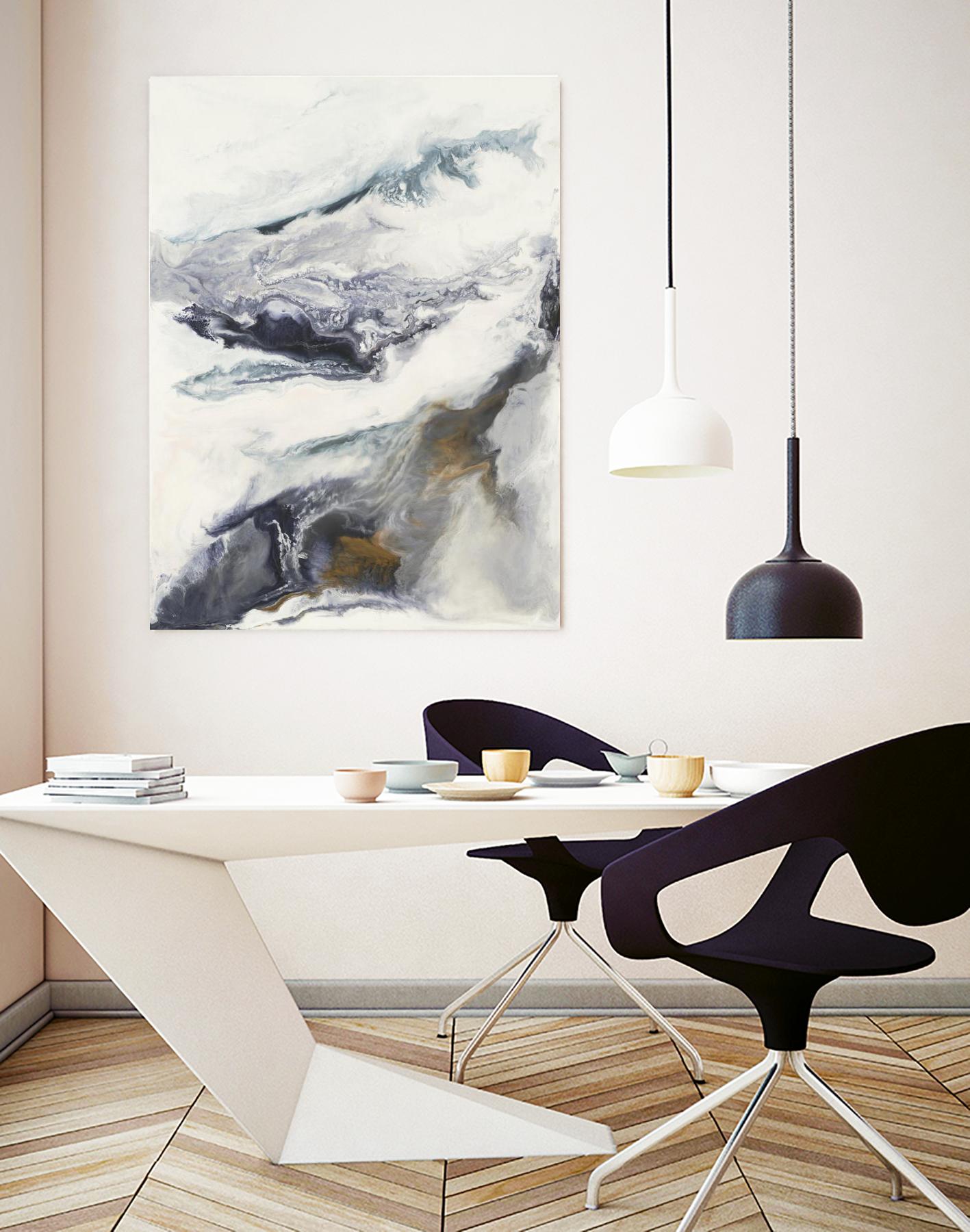 Expedite by Corrie LaVelle on GIANT ART - purples fluid abstracts