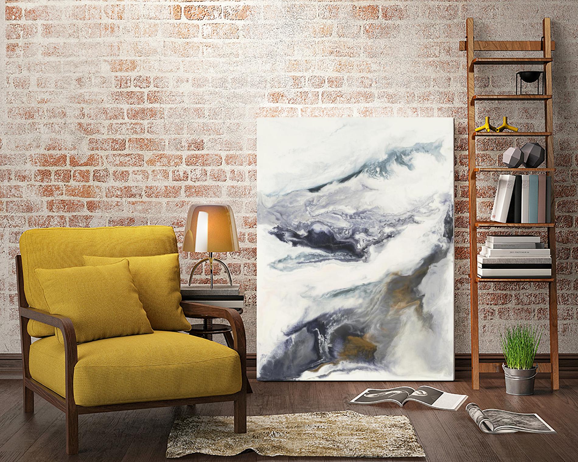 Expedite by Corrie LaVelle on GIANT ART - purples fluid abstracts