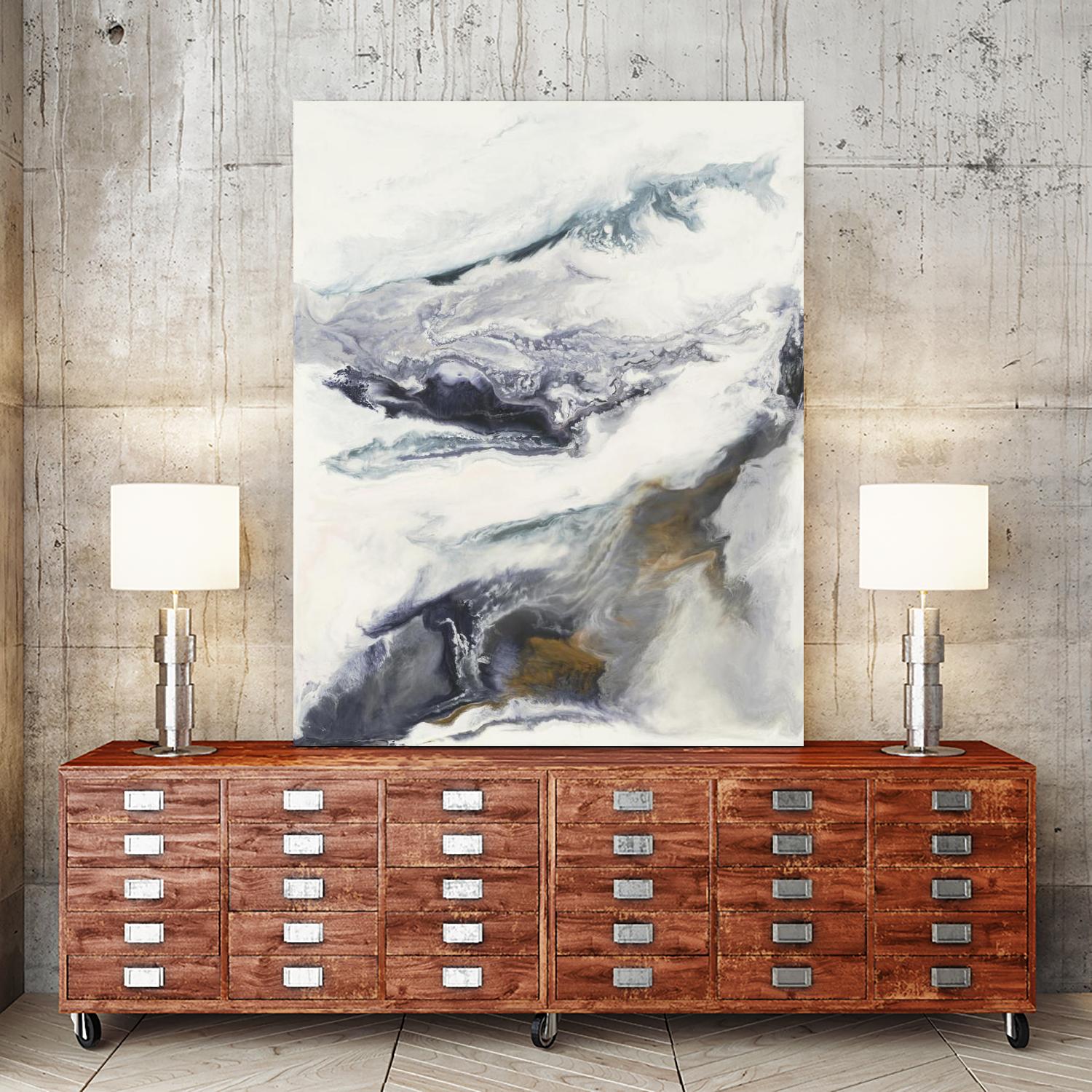 Expedite by Corrie LaVelle on GIANT ART - purples fluid abstracts